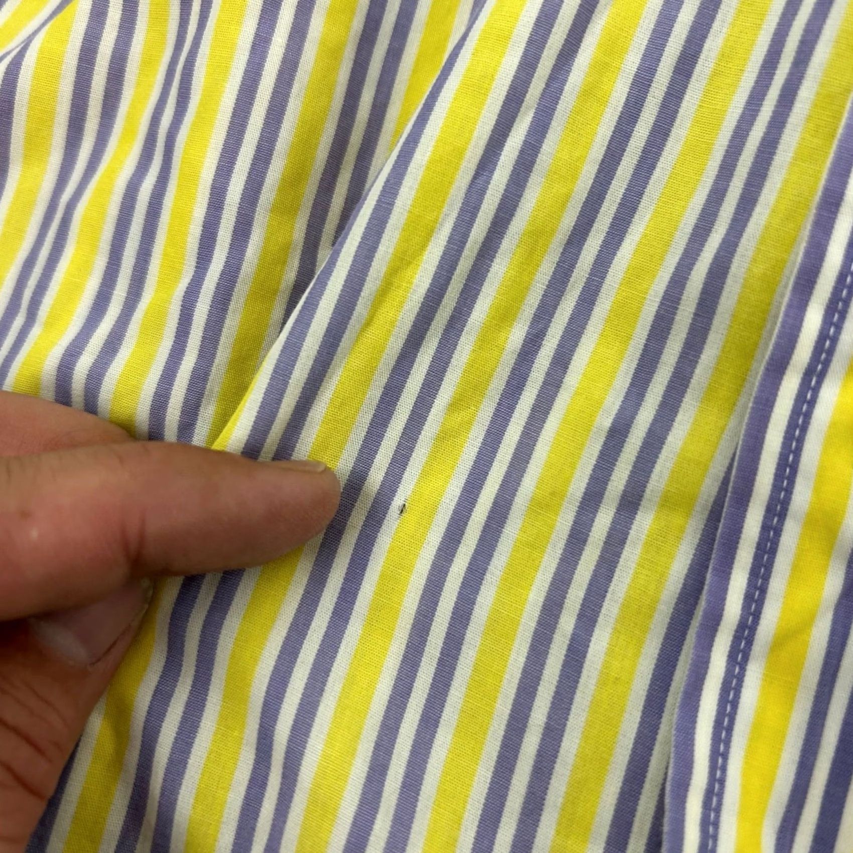 Ralph Lauren Ralph Lauren Blake Striped Shirt Mens Large Yellow Purple Short Sleeve Button-Down Button-Up Embroidered Pony Casual Summer Cotton Size US L / EU 52-54 / 3 - 7 Thumbnail