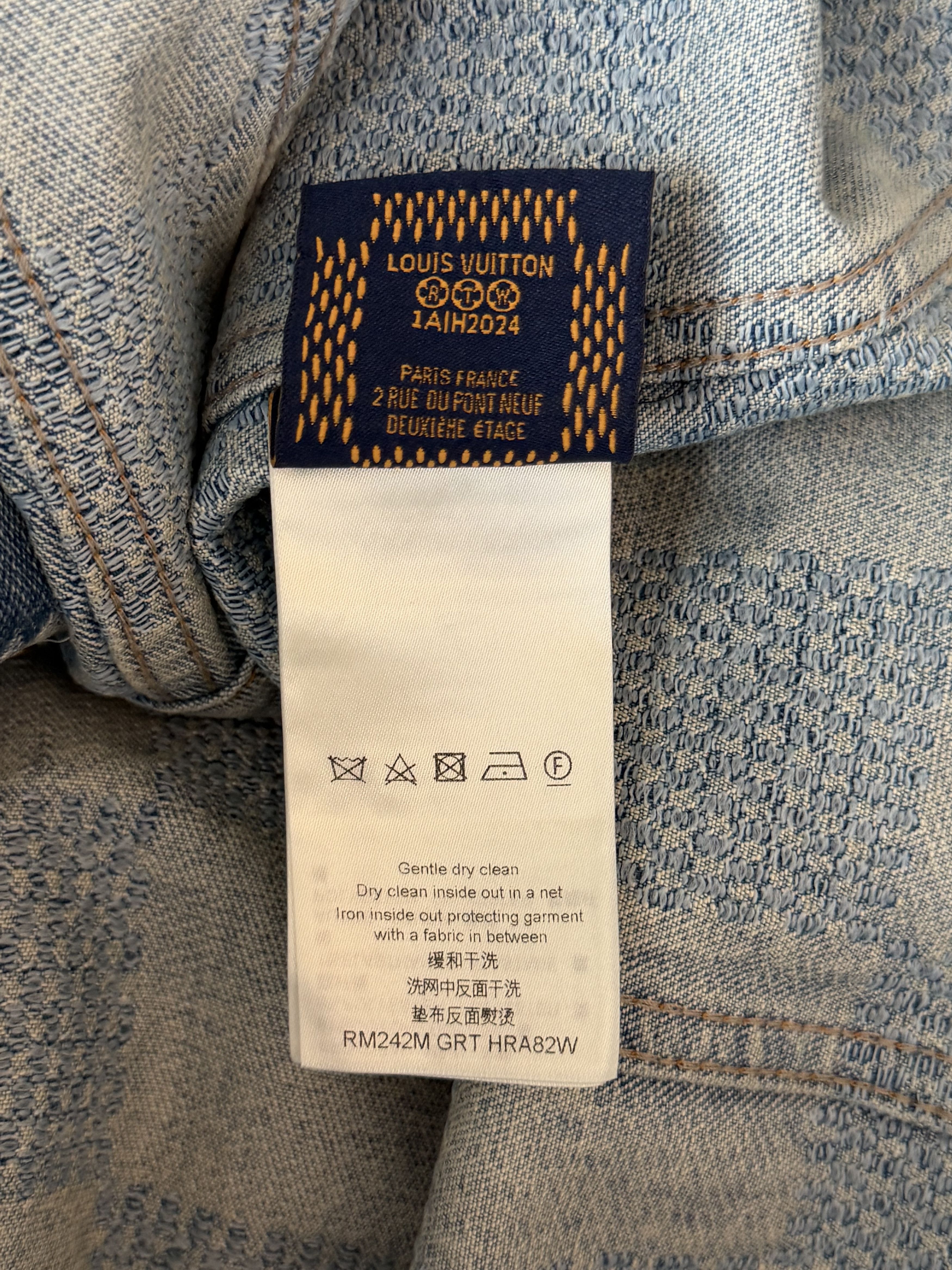 Louis Vuitton Louis Vuitton Blue Embellished Damier Denim Jacket Size US M / EU 48-50 / 2 - 4 Thumbnail