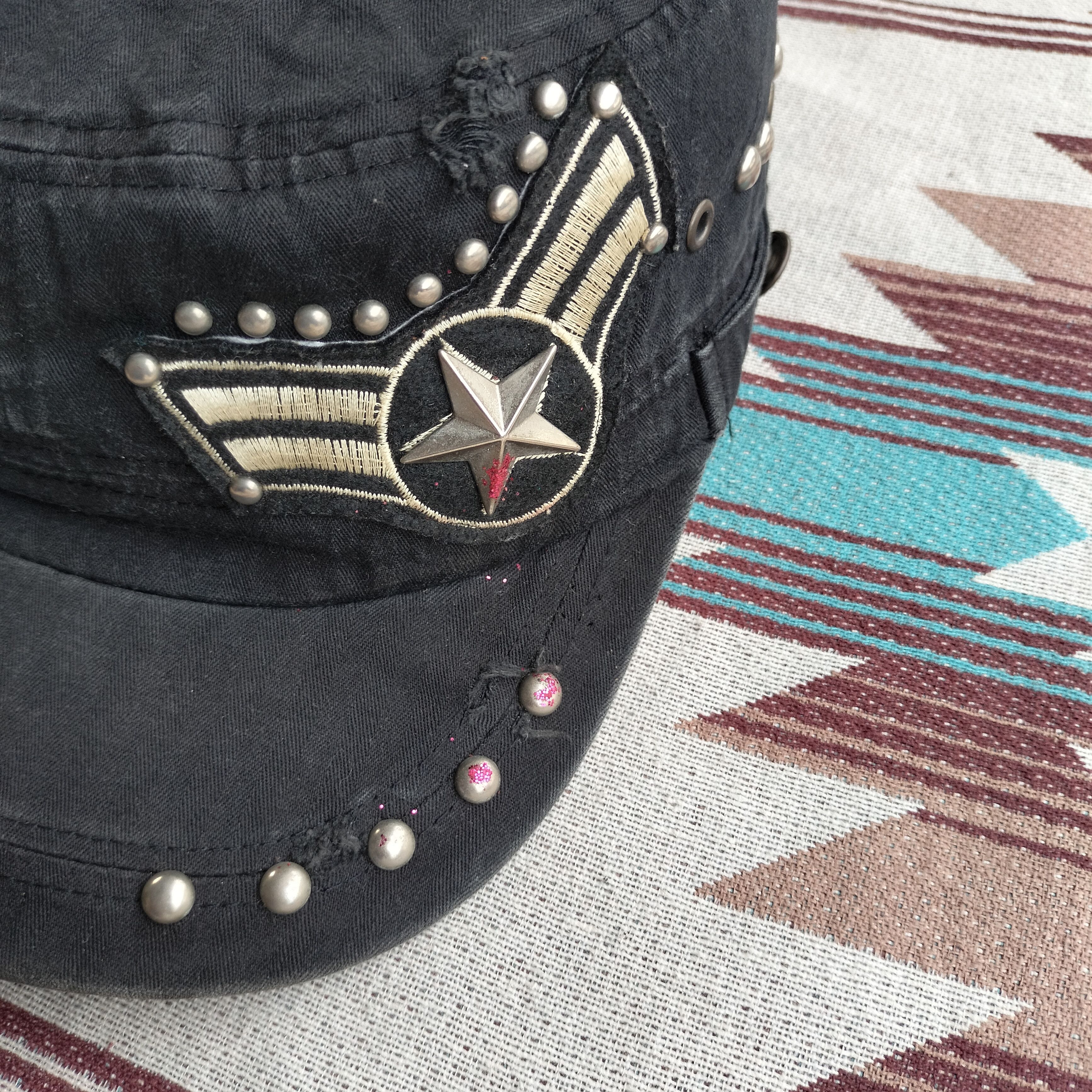 Vintage Army japan grunge style studded cadet hats Size ONE SIZE - 3 Thumbnail