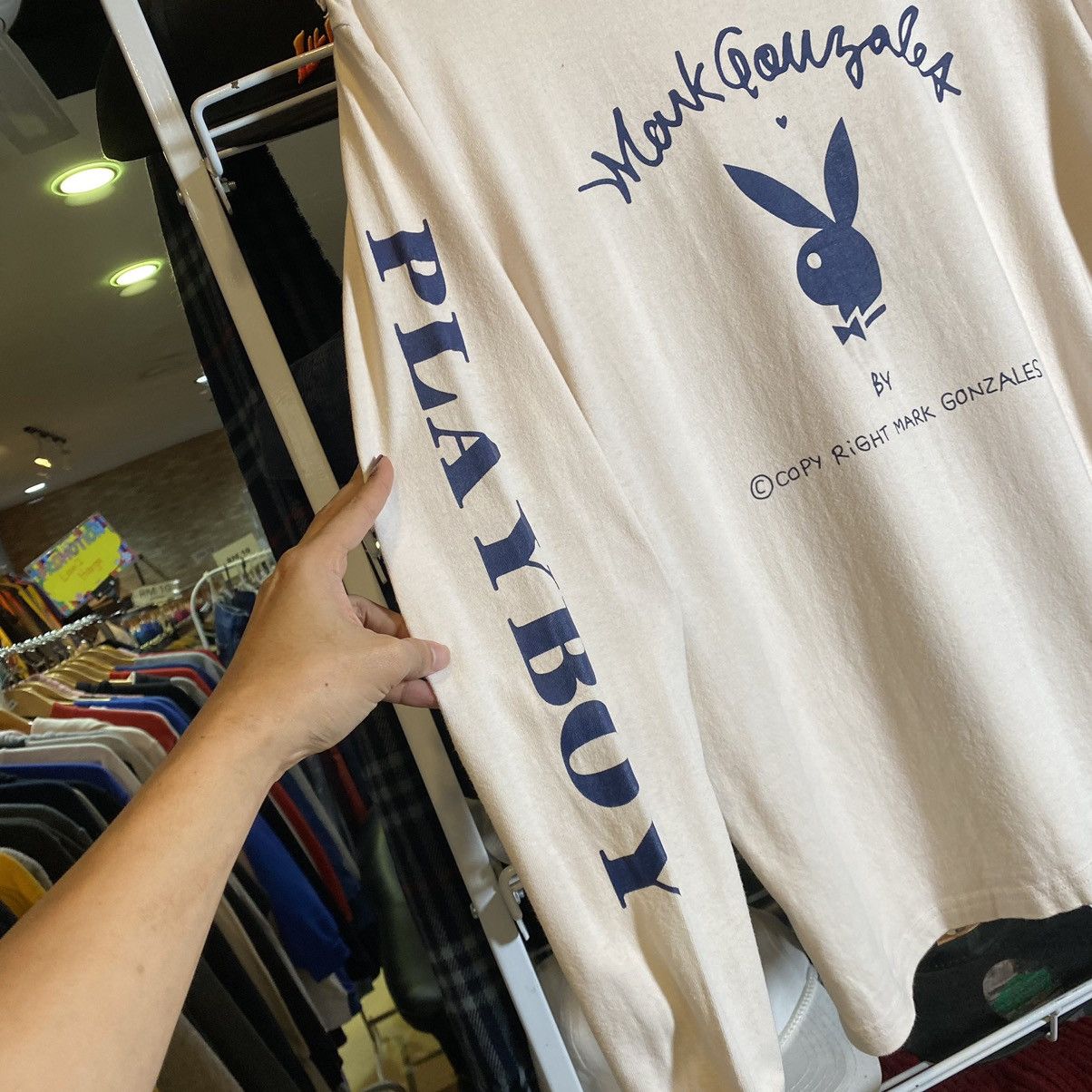 Playboy Collaboration‼️Mark Gonzales Playboy Big Logo Longsleeve Tee Size US L / EU 52-54 / 3 - 7 Thumbnail