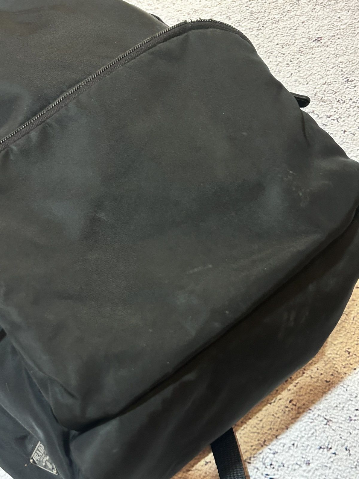 Prada Prada Black Nylon Backpack with Triangle Logo Vintage Size ONE SIZE - 16 Thumbnail