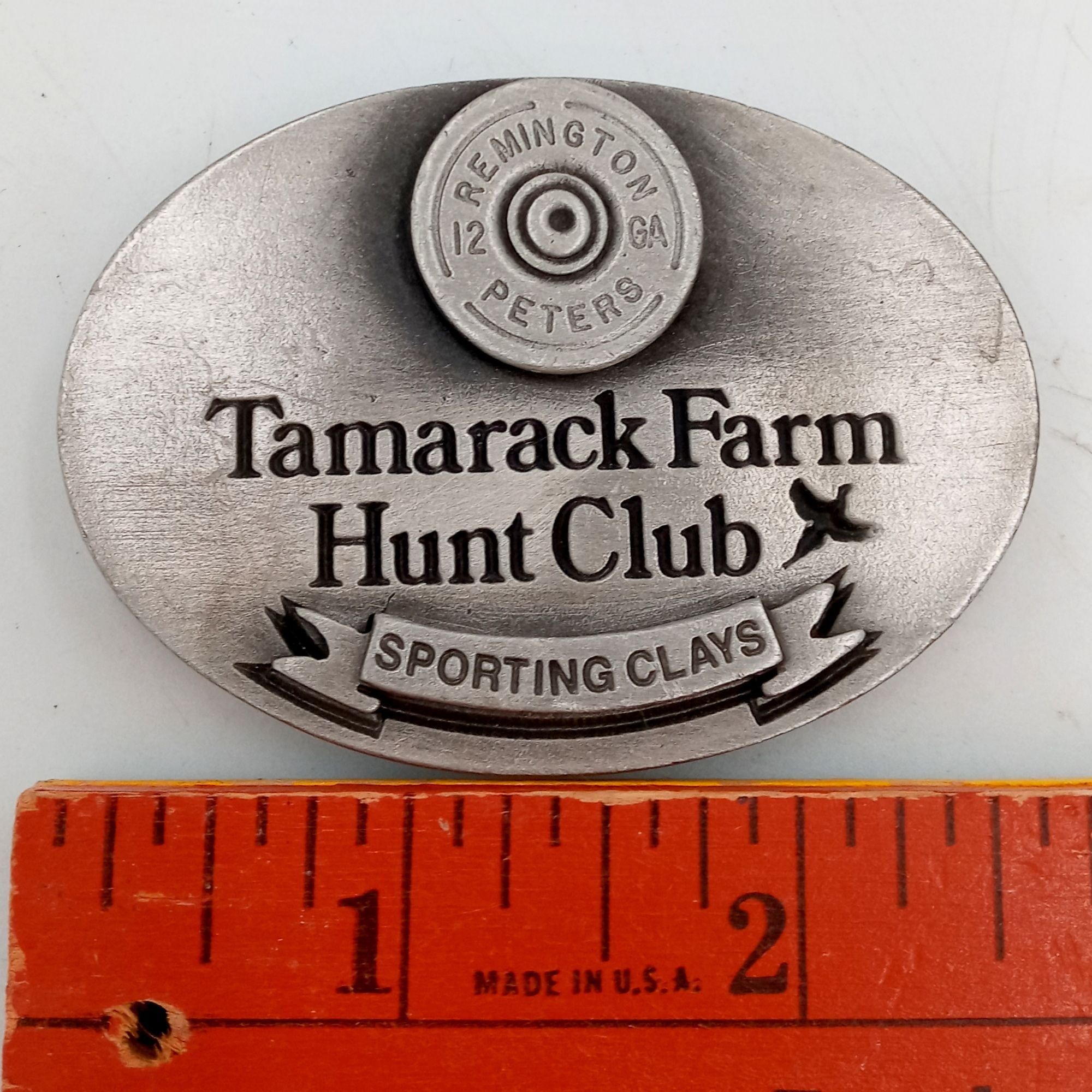 Vintage Tamarack Farm Belt Buckle Hunt Club Sporting Clays Remington Size ONE SIZE - 3 Thumbnail
