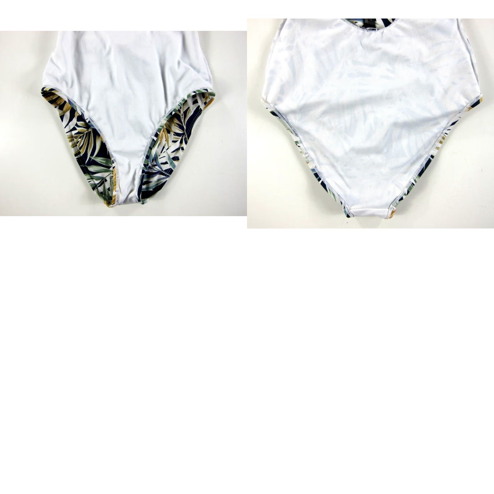 Hurley Hurley Floral One Piece Swimsuit Women Medium Blue Green Brown White Skin Spaghetti Strap Nylon Spandex Size ONE SIZE - 8 Thumbnail
