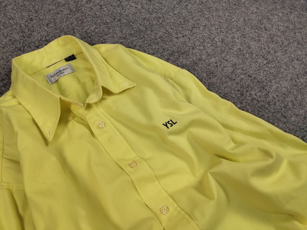 Yves Saint Laurent Rare Vintage Yves saint laurent Logo neon Buttons Shirt Size US XL / EU 56 / 4 - 11 Thumbnail