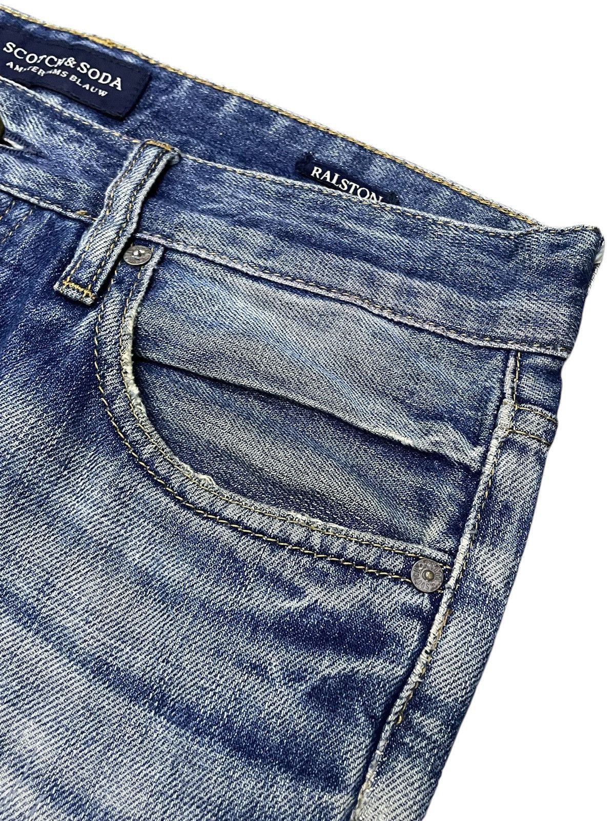 Hysteric Glamour × Scotch & Soda Scotch & Soda Distressed Repaired Heavy Stitched Jeans Size US 30 / EU 46 - 8 Thumbnail