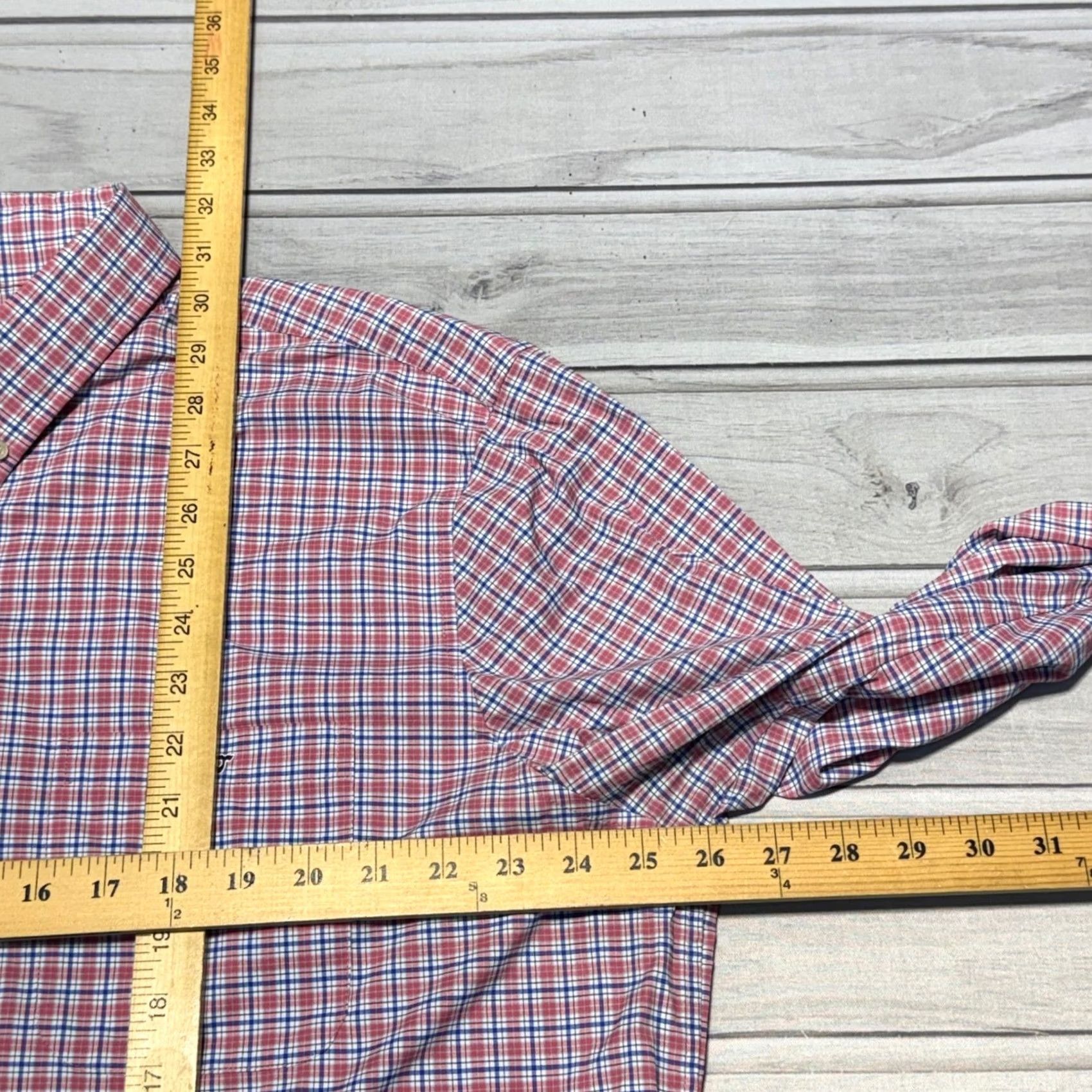 Vineyard Vines Vineyard Vines Performance Shirt Mens 2XL Red Blue Plaid Slim Fit Tucker Stretch Shirt Size US XXL / EU 58 / 5 - 5 Thumbnail