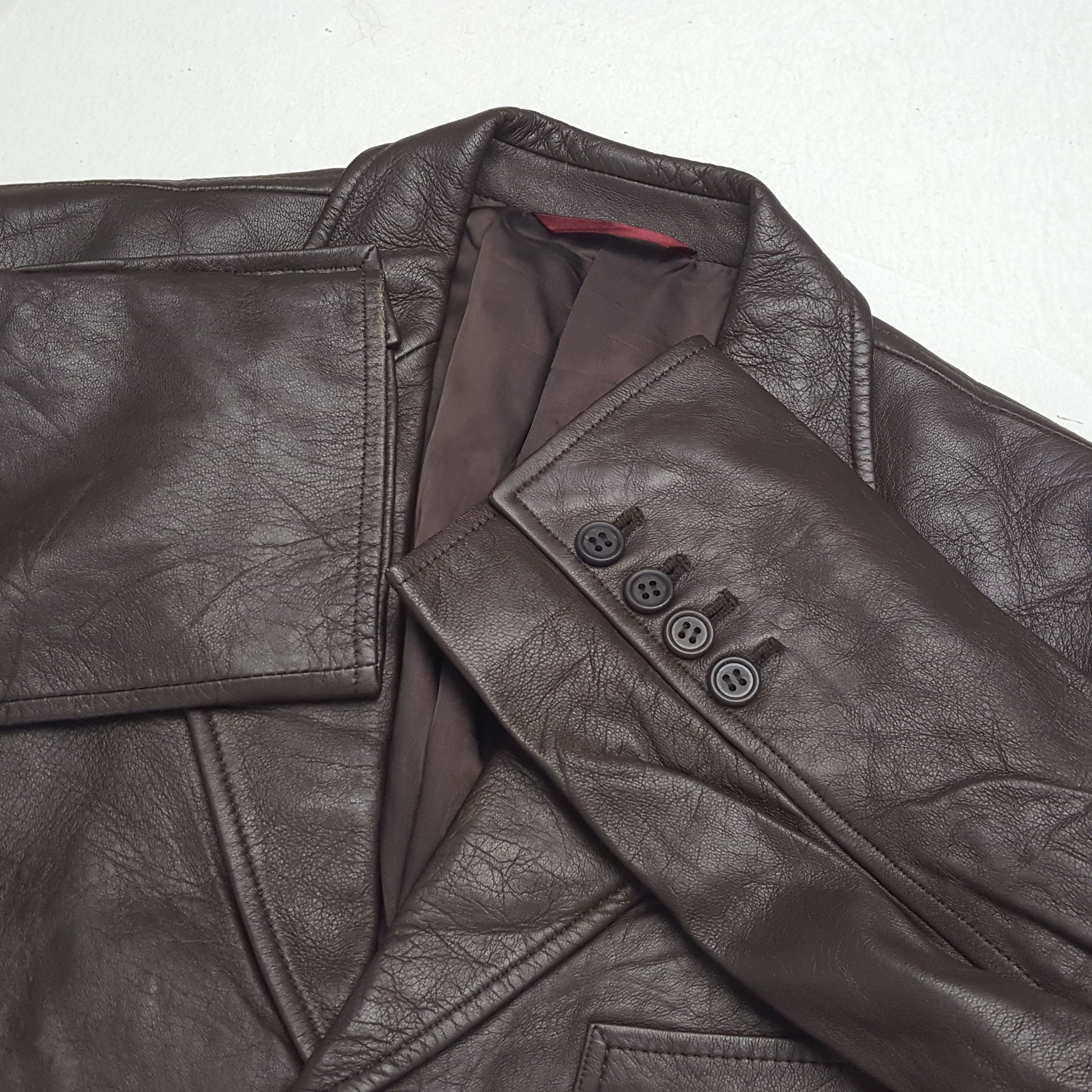 Paul Smith × Vintage Vintage PAUL SMITH Fashion Brand Leather Blazer Size 36S - 9 Thumbnail