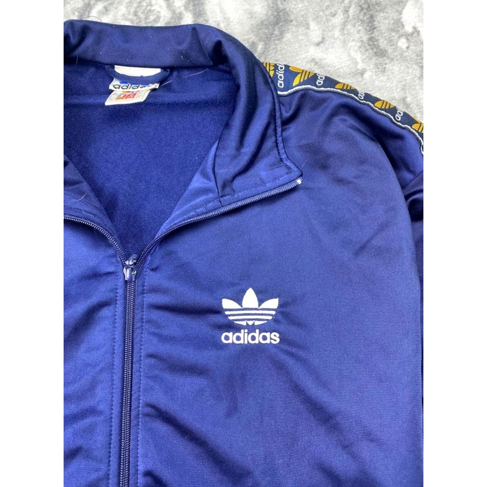 Adidas VINTAGE Adidas 90s Tracksuit Jacket Pants Men M Blue Jacket Pants (2 Piece) Logo Pockets Zip Size 40R - 5 Thumbnail