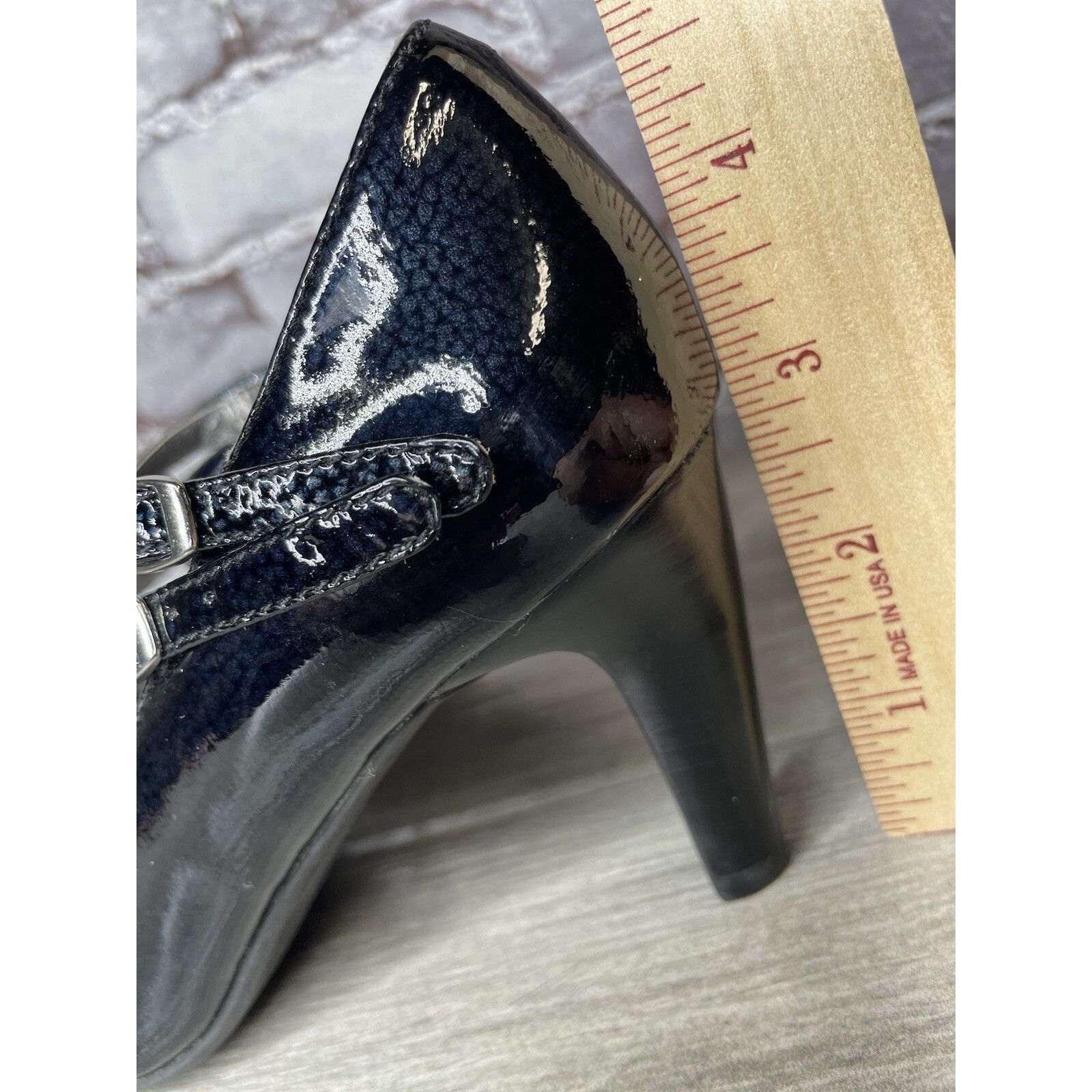 Ecco Ecco Navy Blue Patent Leather Mary Jane Strap Heels Shoes Wo Size US 5 / IT 35 - 10 Thumbnail