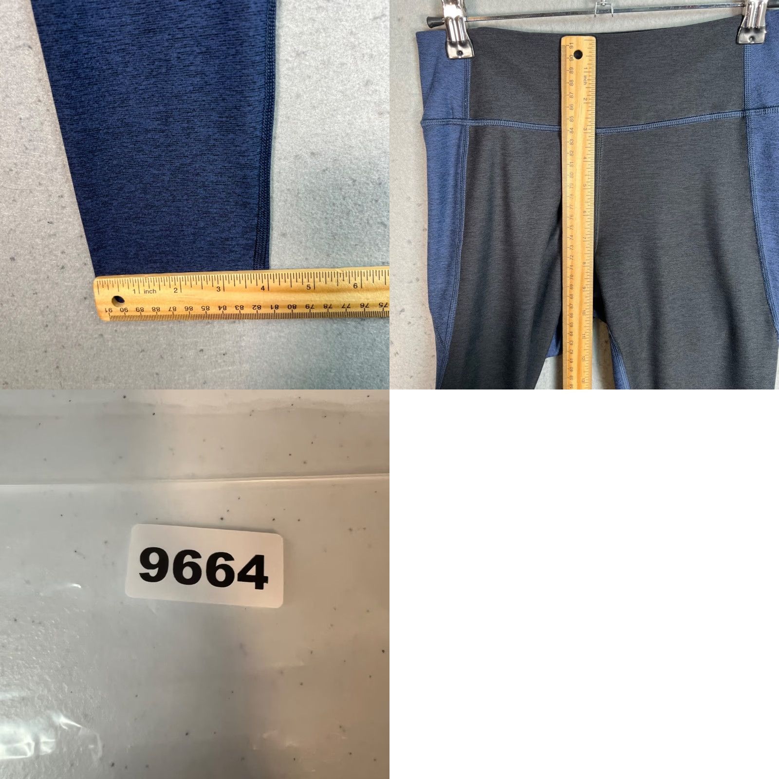 Outdoor Voices Outdoor Voices Leggings Womens Size Small Black & Blue Athletic Gym Running Yoga - Slim Skinny Compression Inseam 28 in - Colorblock Pattern Size 28" / US 6 / IT 42 - 8 Thumbnail