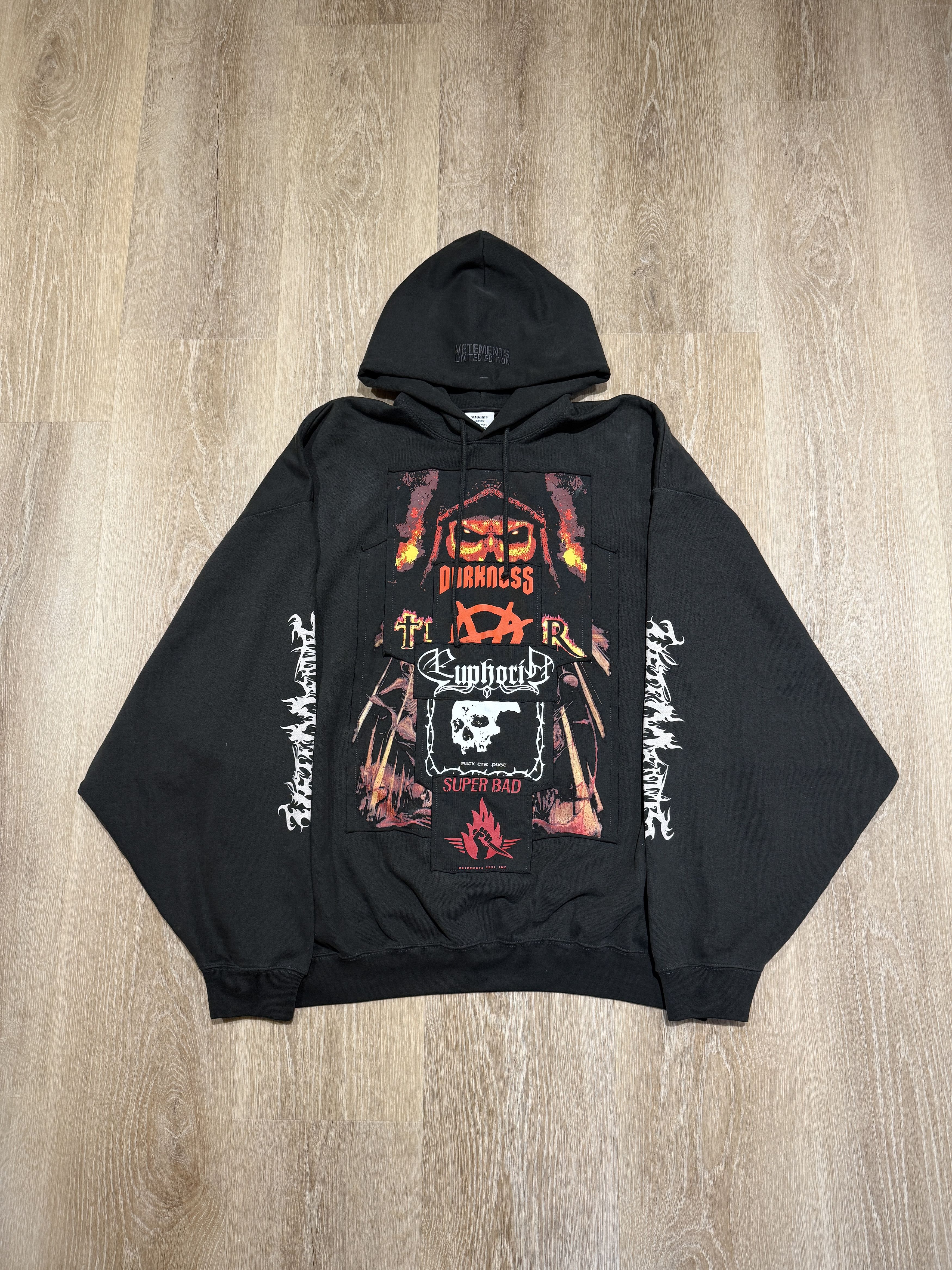 Vetements VETEMENTS METAL PATCH HOODIE 2021 LINE | Grailed