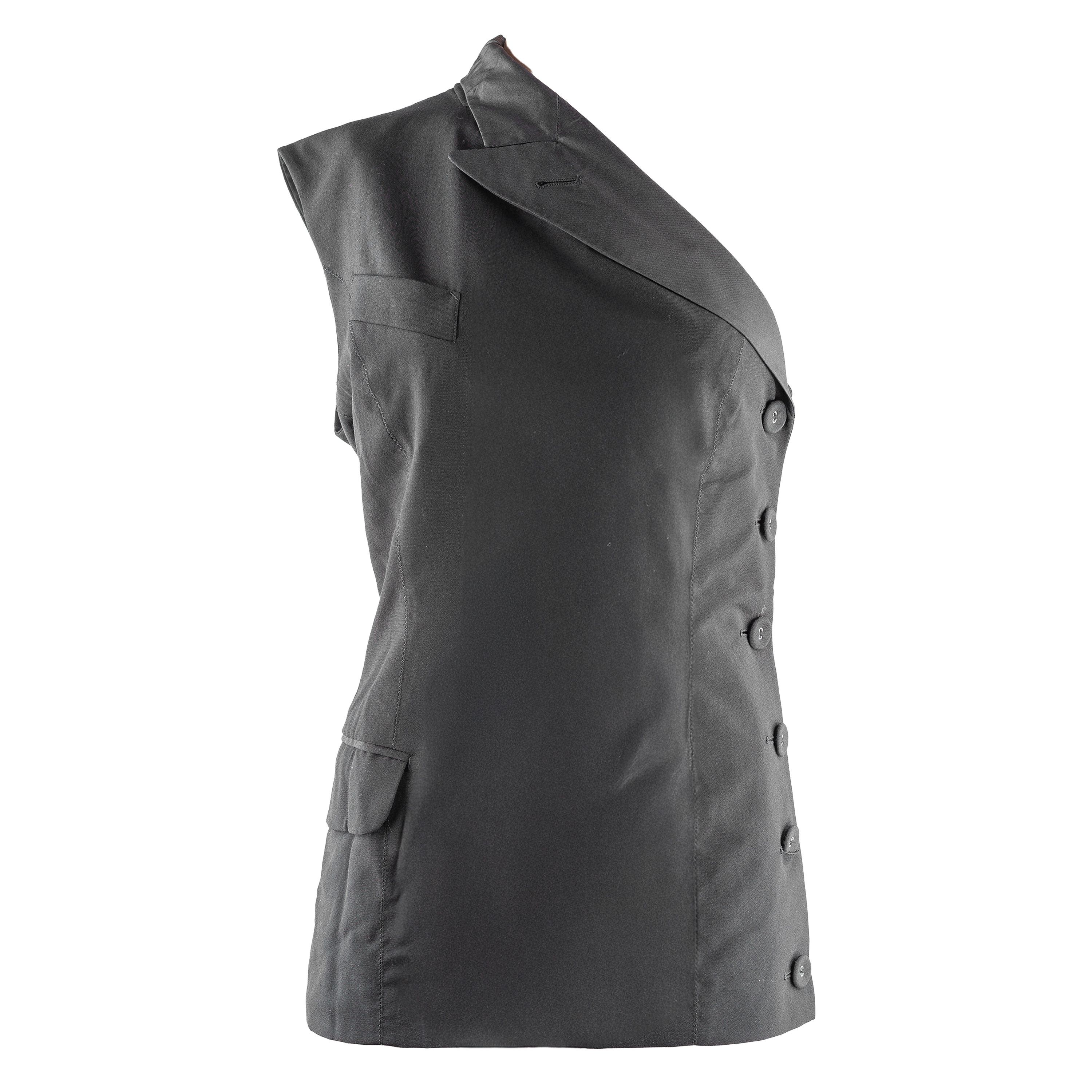 Jean Paul Gaultier Jean Paul Gaultier 1997 One Shoulder Fitted Vest Top (M) Size M / US 6-8 / IT 42-44 - 1 Thumbnail