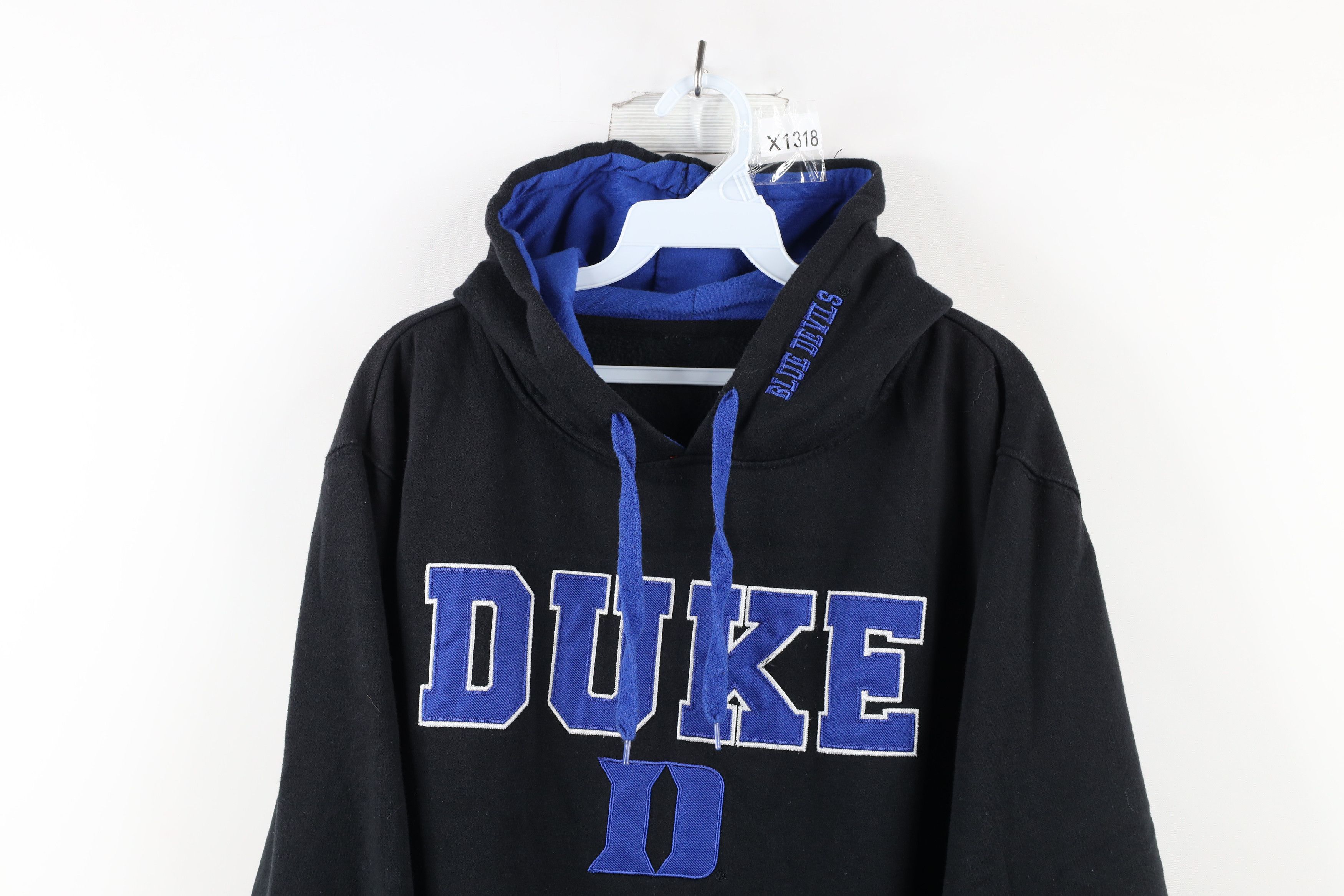 Vintage Vintage Spell Out Duke University Hoodie Sweatshirt Black Size US L / EU 52-54 / 3 - 2 Thumbnail