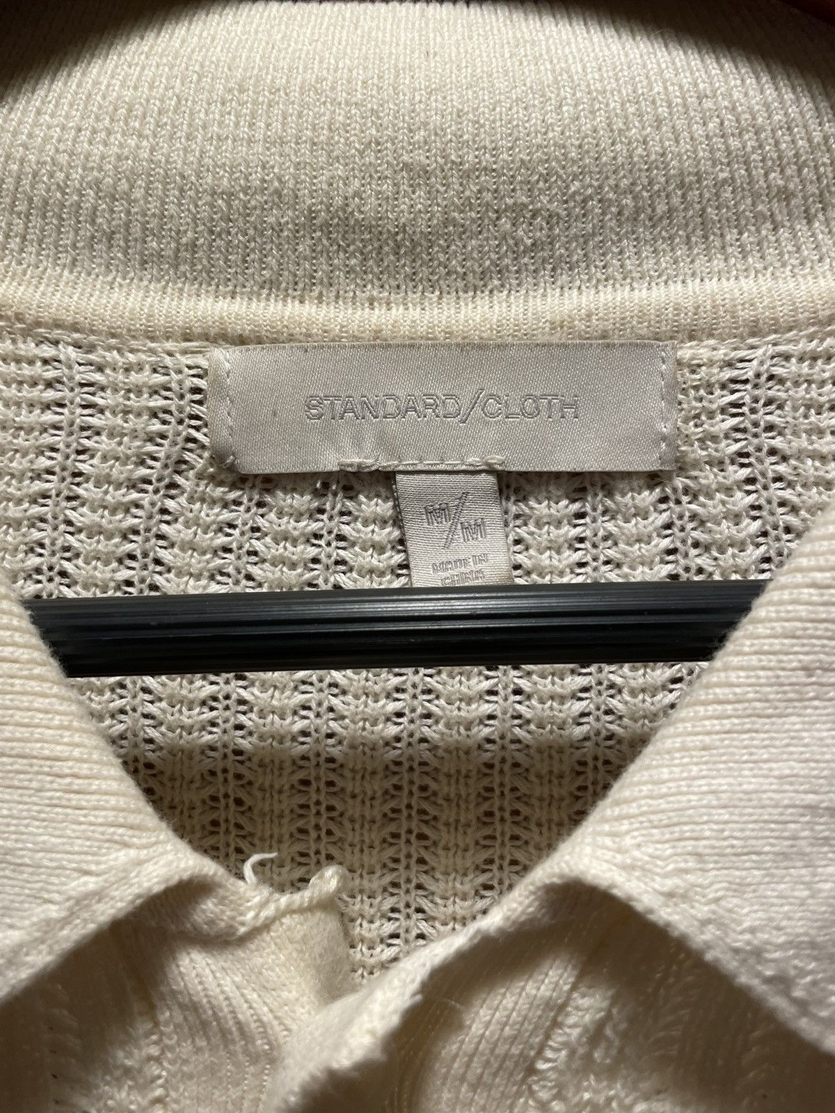 Standard Cloth × Urban Outfitters Urban Outfitters Stitch Knit Shirt, White/Purple Size US M / EU 48-50 / 2 - 2 Thumbnail