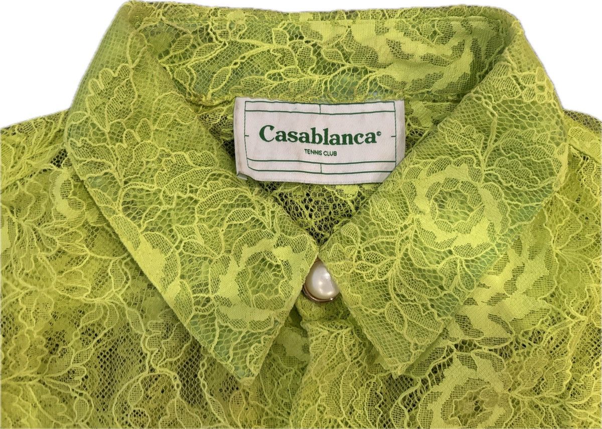 Casablanca *Runway piece* Lace neon long sleeve button up Size US L / EU 52-54 / 3 - 2 Thumbnail