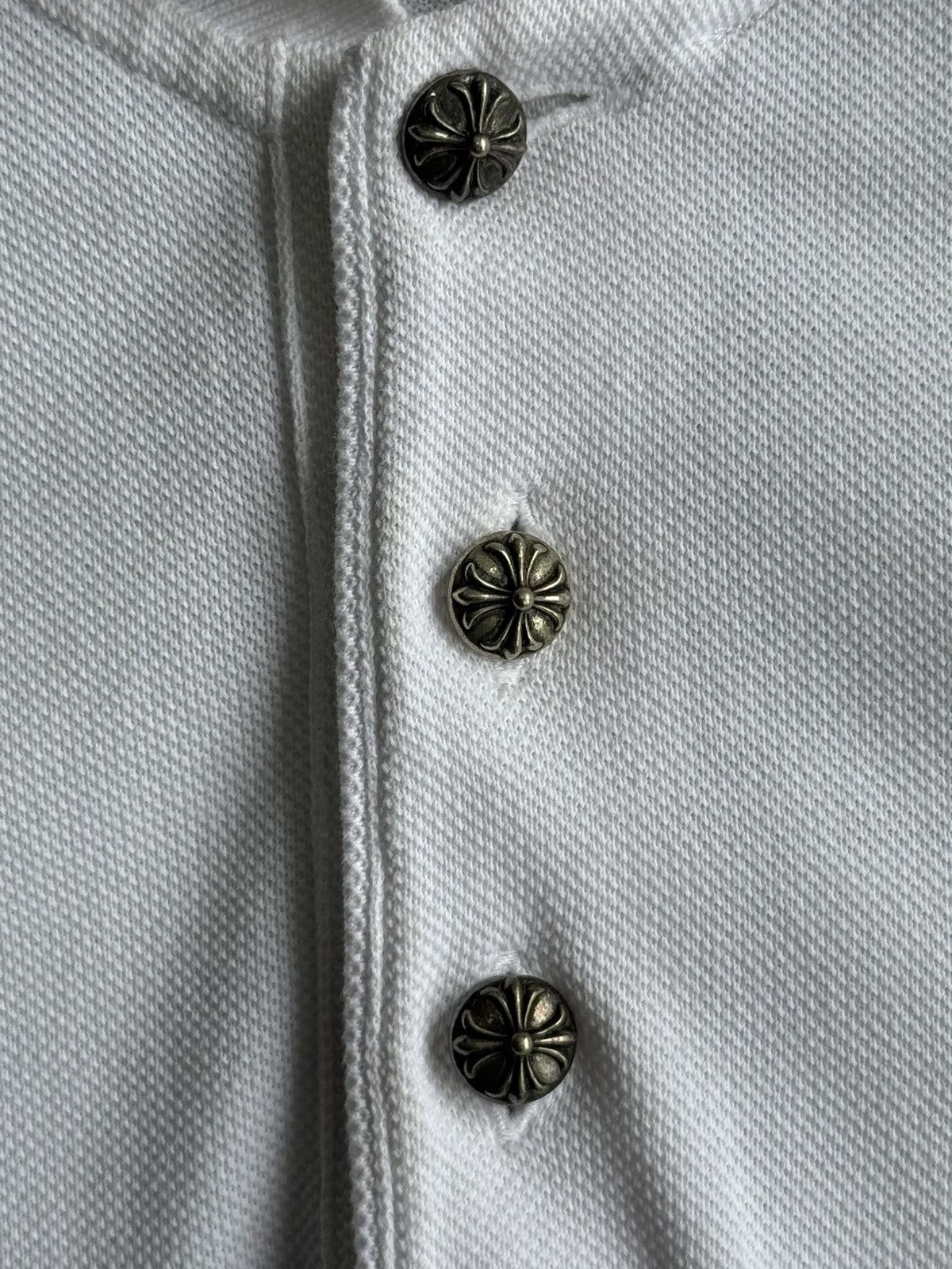 Chrome Hearts × Vintage 1 OF 1! RARE Fleur Leather Patched Polo Shirt Size US M / EU 48-50 / 2 - 4 Thumbnail