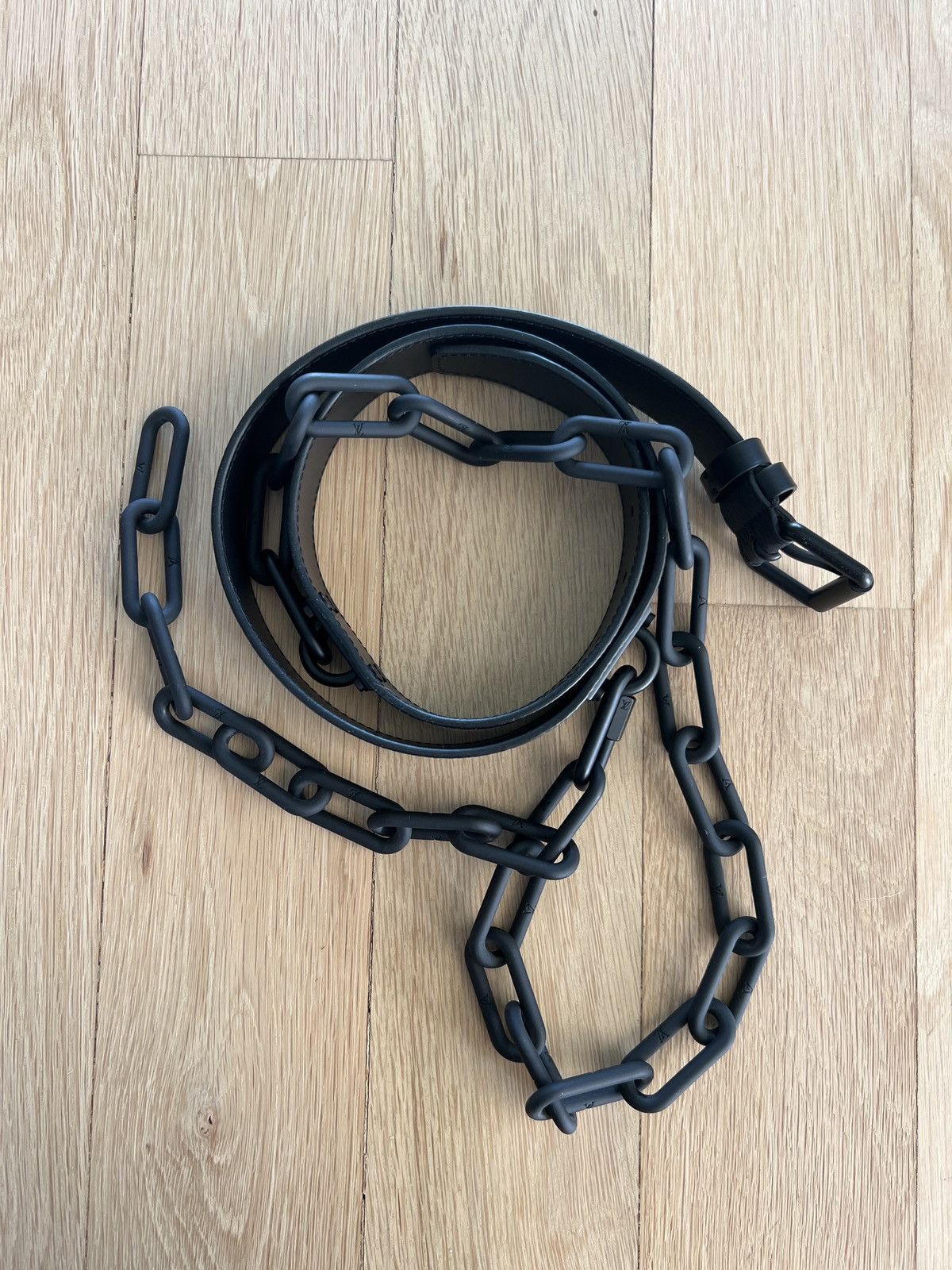 Pre-owned Louis Vuitton X Virgil Abloh Louis Vuitton Signature Belt In Black