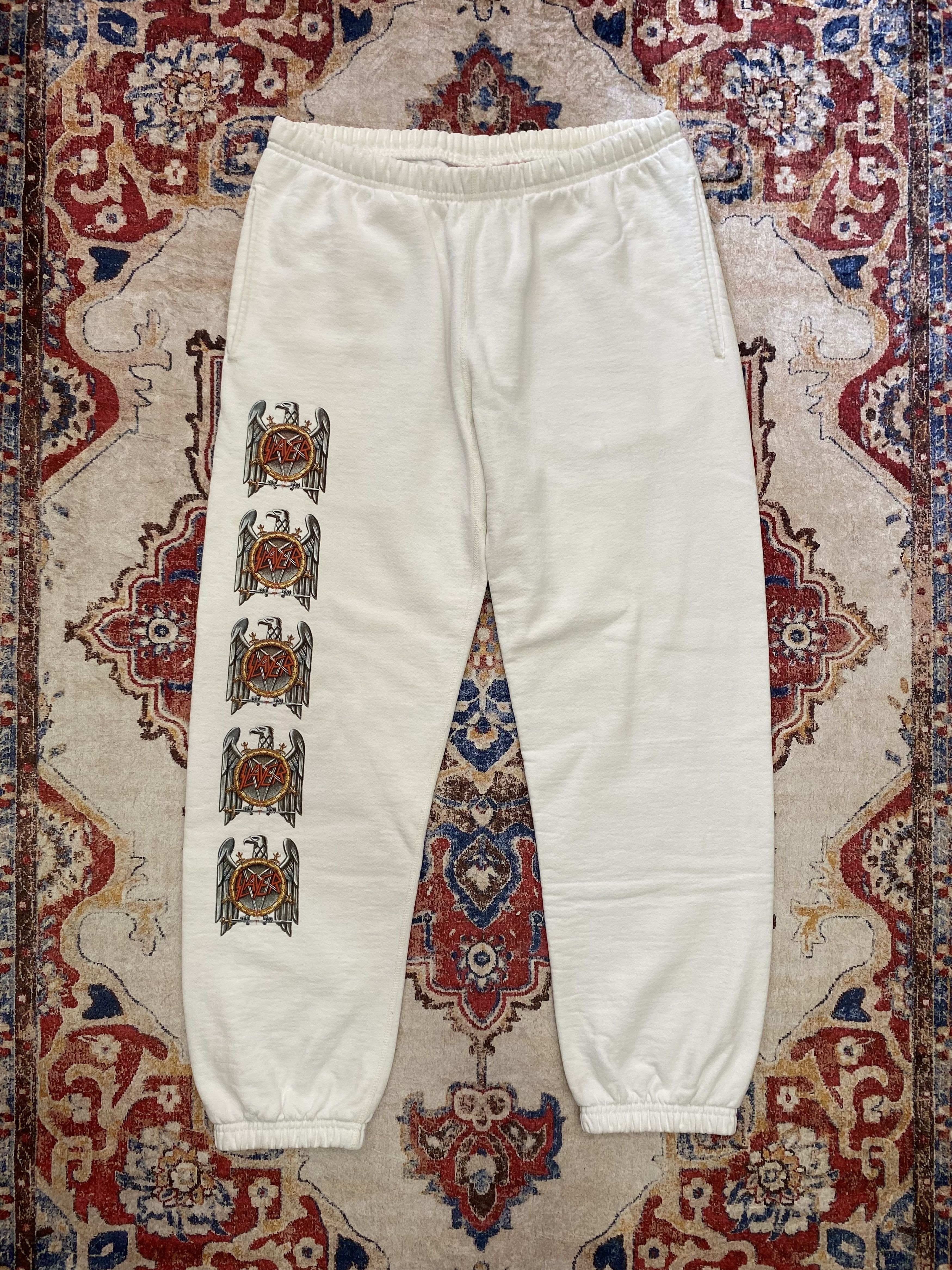 Supreme FW16 Supreme x Slayer Eagle Sweatpants - White Size US 32 / EU 48 - 1 Thumbnail