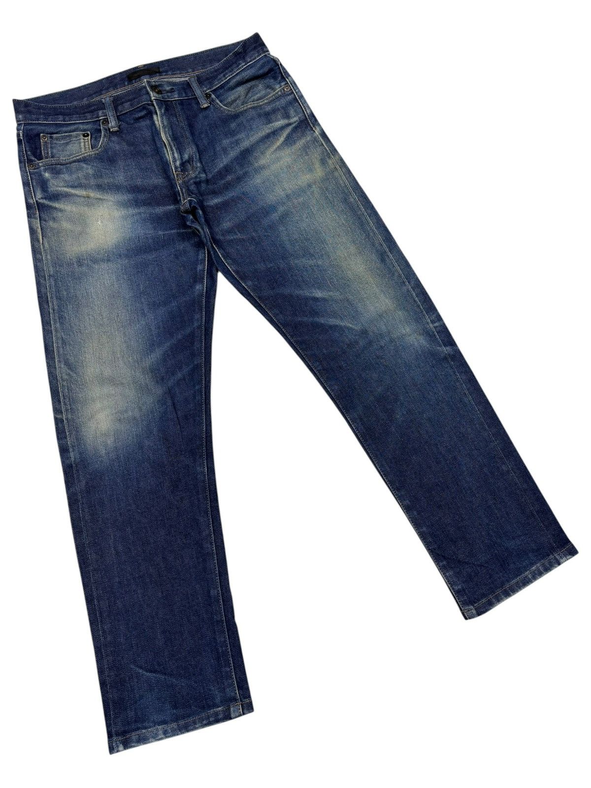 Undercover Vintage Uniqlo Mud Selvedge Distressed Denim Jeans Size US 32 / EU 48 - 4 Thumbnail