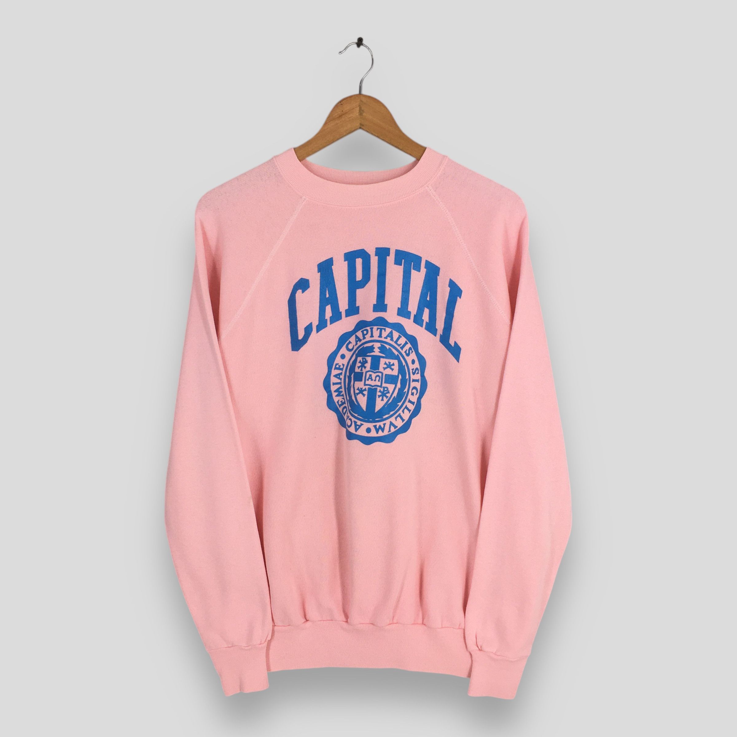 NCAA Vintage 1990s Capital University Pink Sweatshirt Large Size US L / EU 52-54 / 3 - 1 Thumbnail