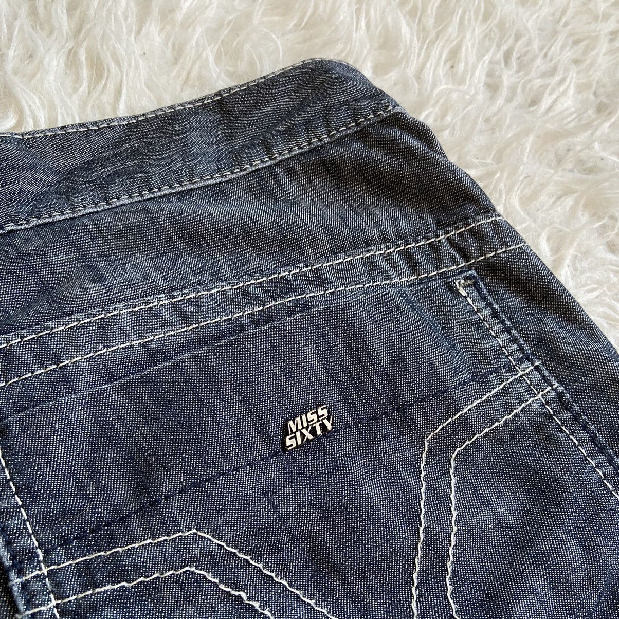 Miss Sixty 📌 Crazy Miss Sixty Vintage Y2K Denim Shorts Size 32" / US 10 / IT 46 - 4 Thumbnail
