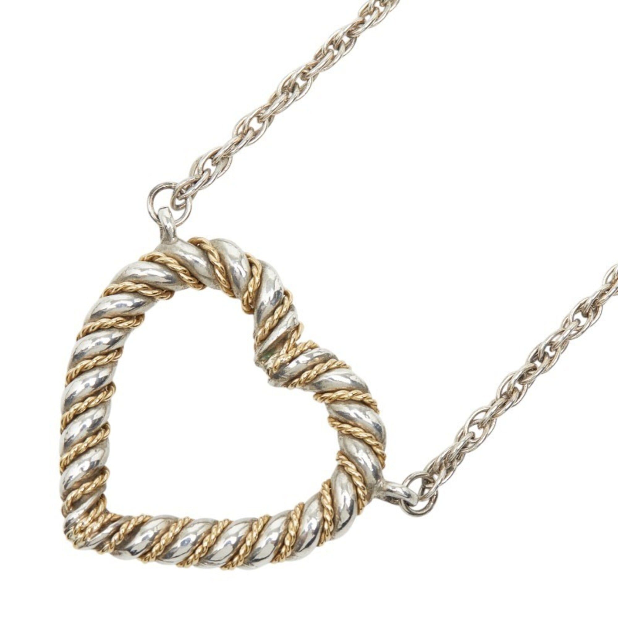 Tiffany & Co. Tiffany & Co. Twist Heart Necklace, SV925 Sterling Silver, 18K Yellow Gold, Women's. Size ONE SIZE - 1 Thumbnail