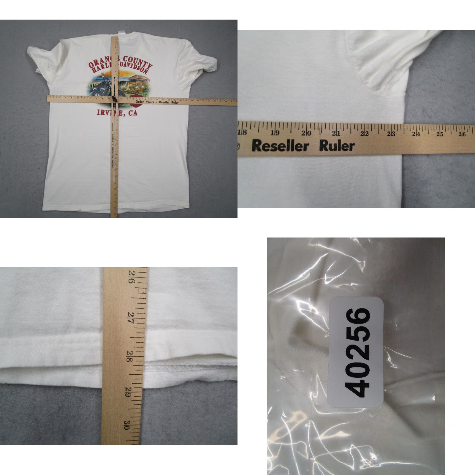 Harley Davidson Harley Davidson Shirt Mens Extra Large White Irvine Ride to Live Double Sided Size US XL / EU 56 / 4 - 8 Thumbnail