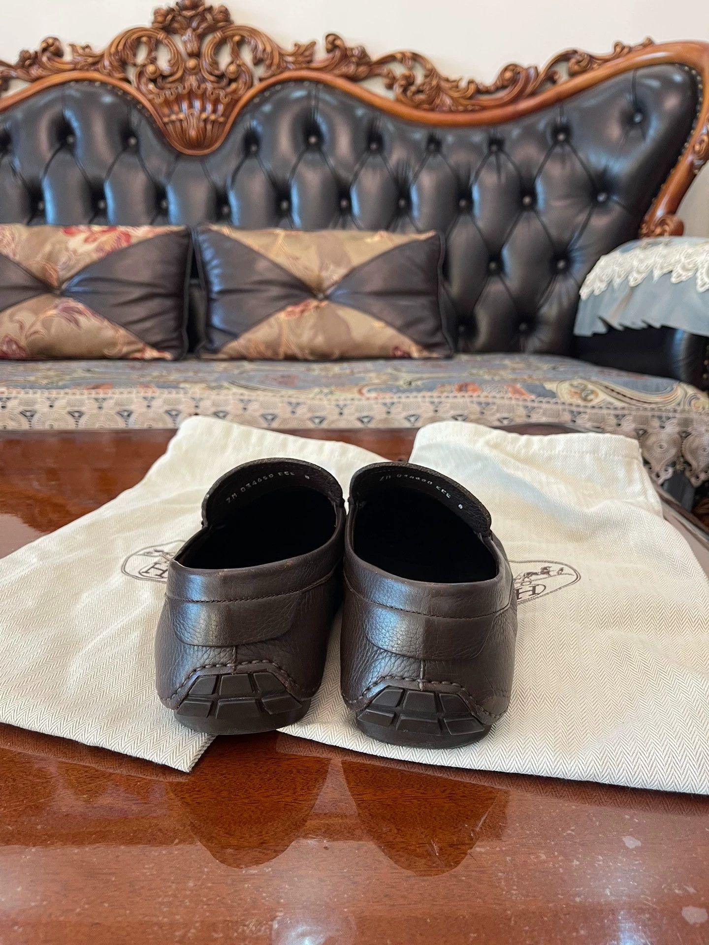 Salvatore Ferragamo Ferragamo Men's Litchi Leather Shoes Shoes 8 (2x worn, tags) Size US 8 / EU 41 - 4 Thumbnail