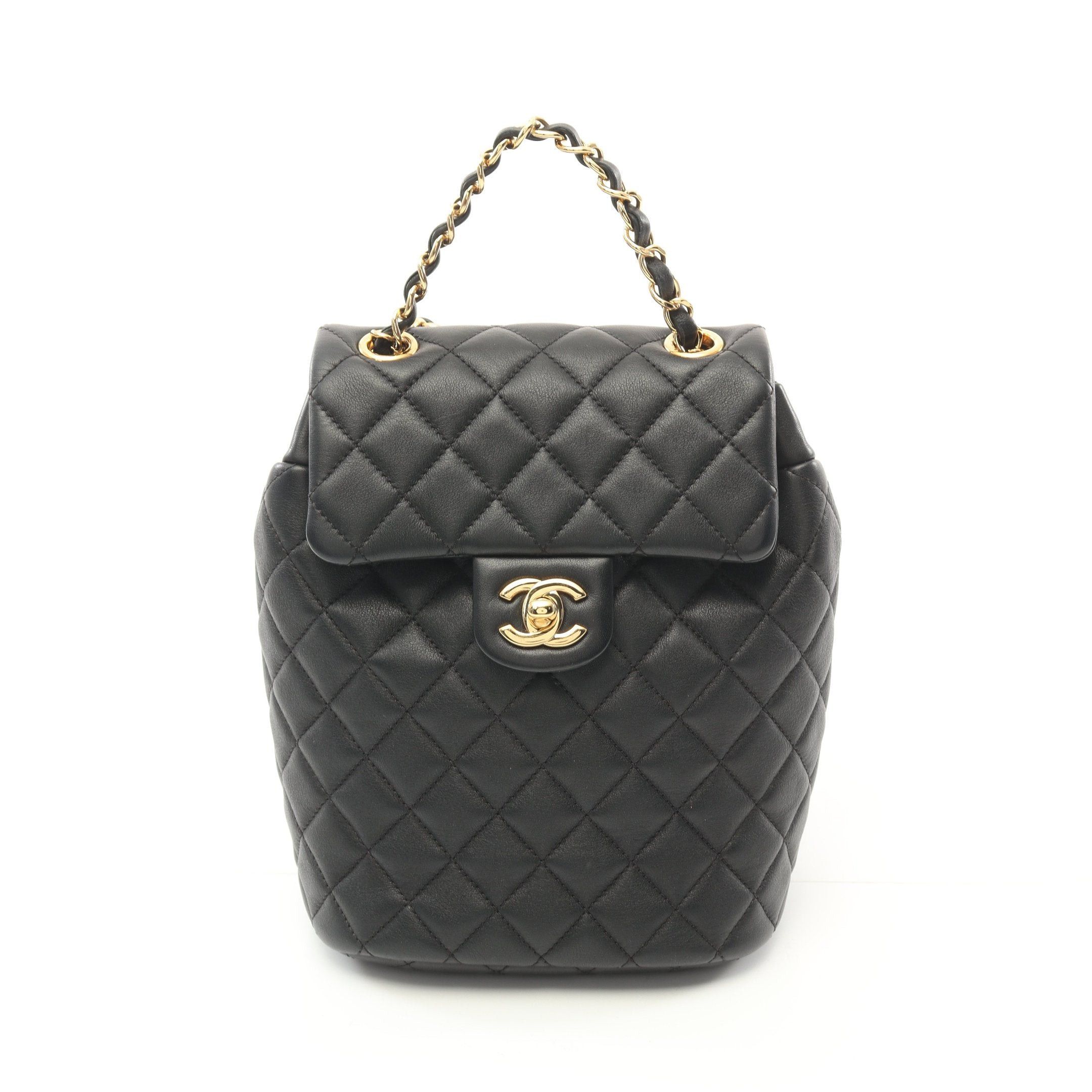 Chanel Chanel Matelasse Backpack Rucksack Lambskin Black Gold Hardware Size ONE SIZE - 1 Thumbnail