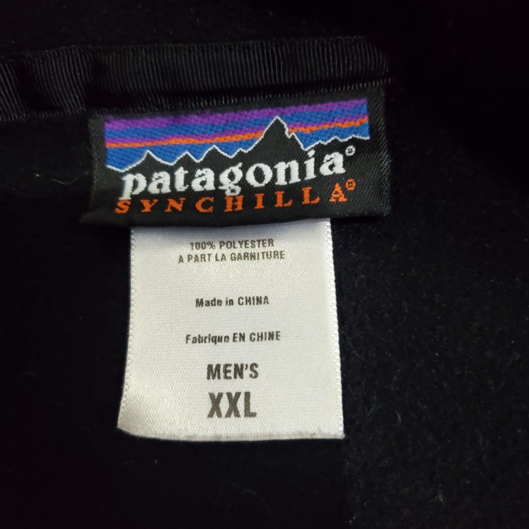 Patagonia Patagonia Jacket Mens 2XL Black Full Zip Fleece Synchilla Embroidered Logo Size US XXL / EU 58 / 5 - 7 Thumbnail