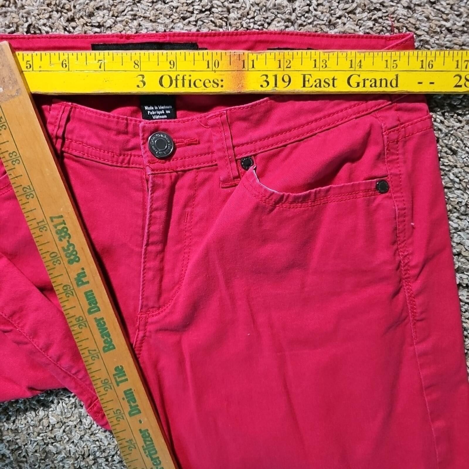 Calvin Klein Calvin Klein Sz 8 Skinny Crop Red Jeans Size 30" / US 8 / IT 44 - 5 Thumbnail