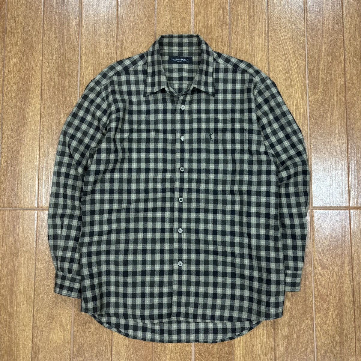 Yves Saint Laurent Vintage Yves Saint Laurent Plaid Shirt Size US M / EU 48-50 / 2 - 2 Thumbnail