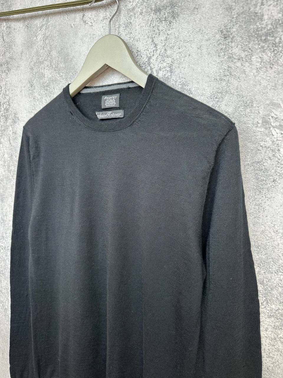 Replay Replay Exclusive Knitwear 100% Lana Wool Sweater Black Crew Size M / US 6-8 / IT 42-44 - 5 Thumbnail