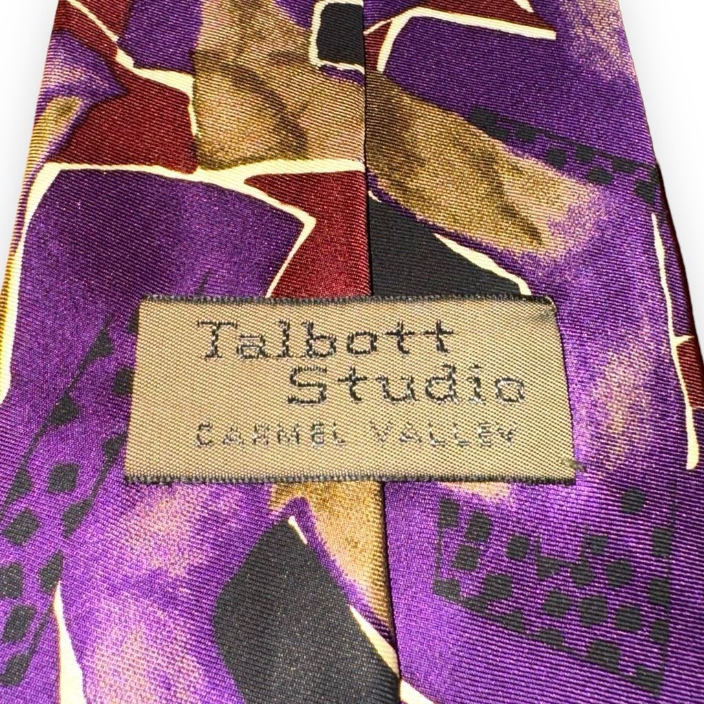 Robert Talbott Robert Talbott Purple & Green Camo Handmade in USA Tie Size ONE SIZE - 3 Thumbnail