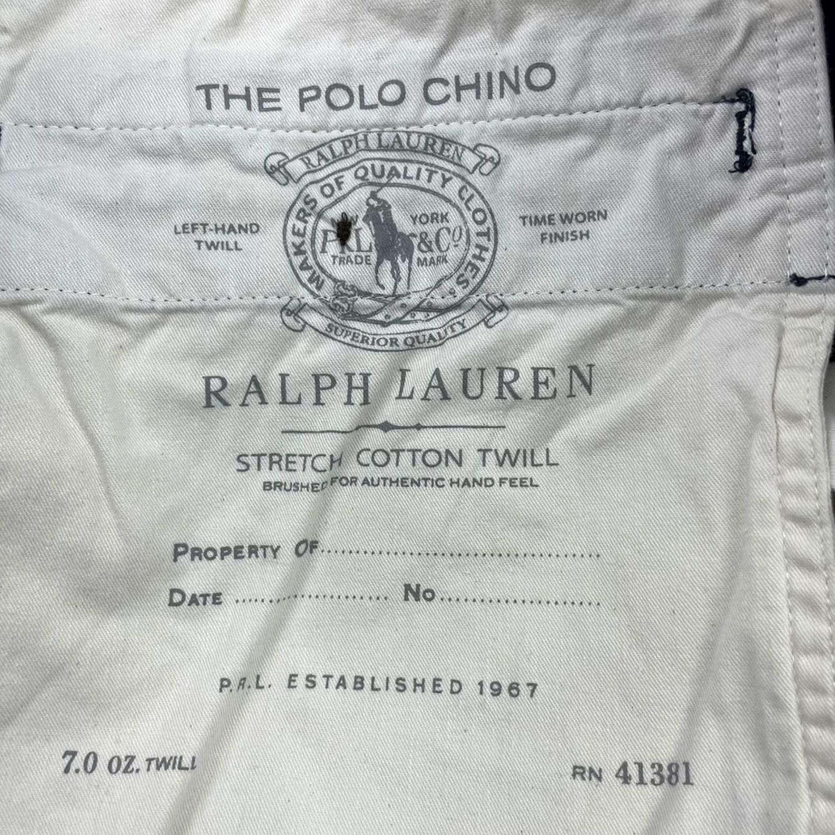 Polo Ralph Lauren Polo Ralph Lauren Men's Slim Stretch Chino Pants Navy 40x30 Size US L / EU 52-54 / 3 - 6 Thumbnail