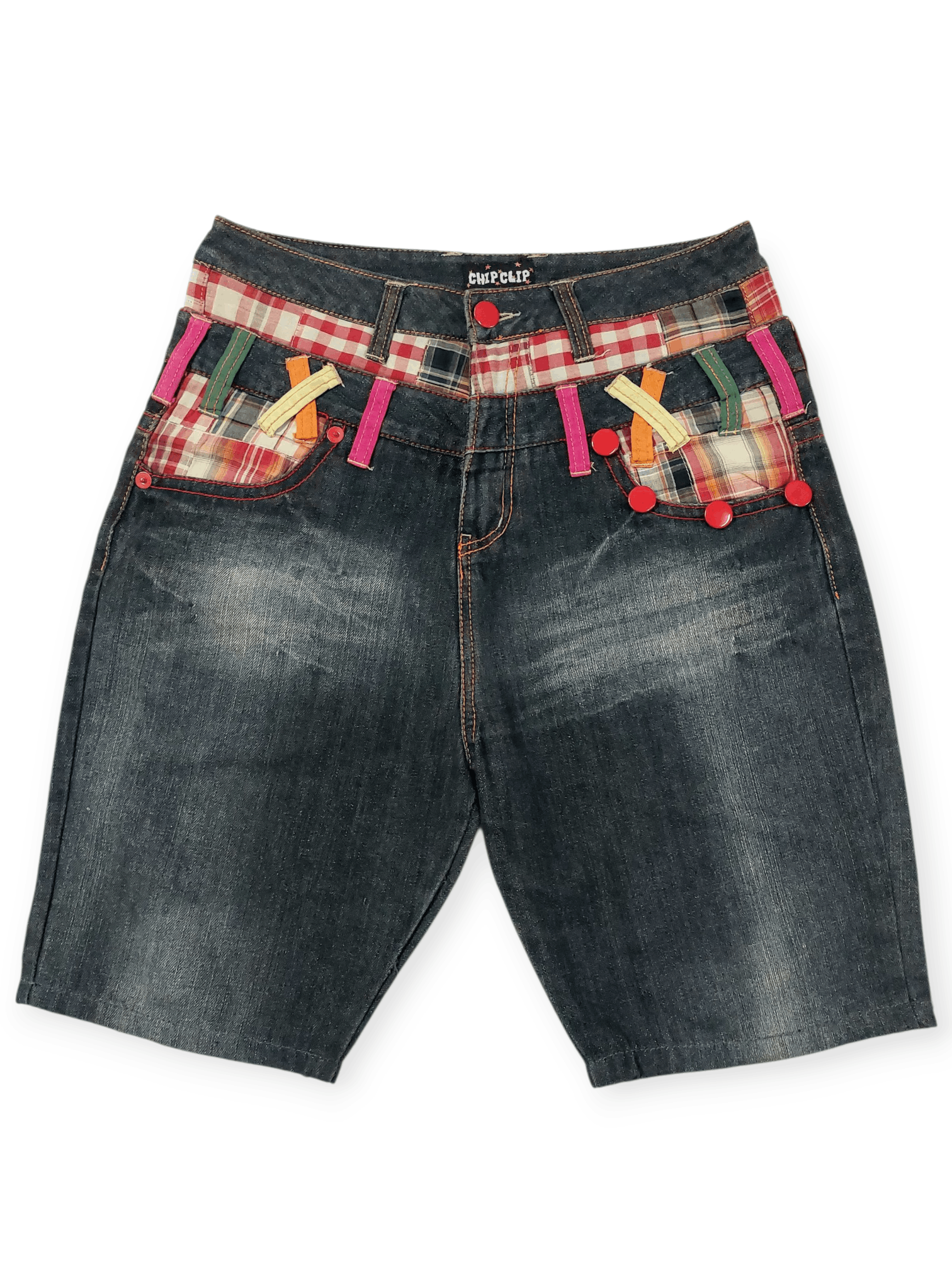 Designer Chip Clip Double Waist Patched Kapital Style Short Size US 31 - 2 Thumbnail
