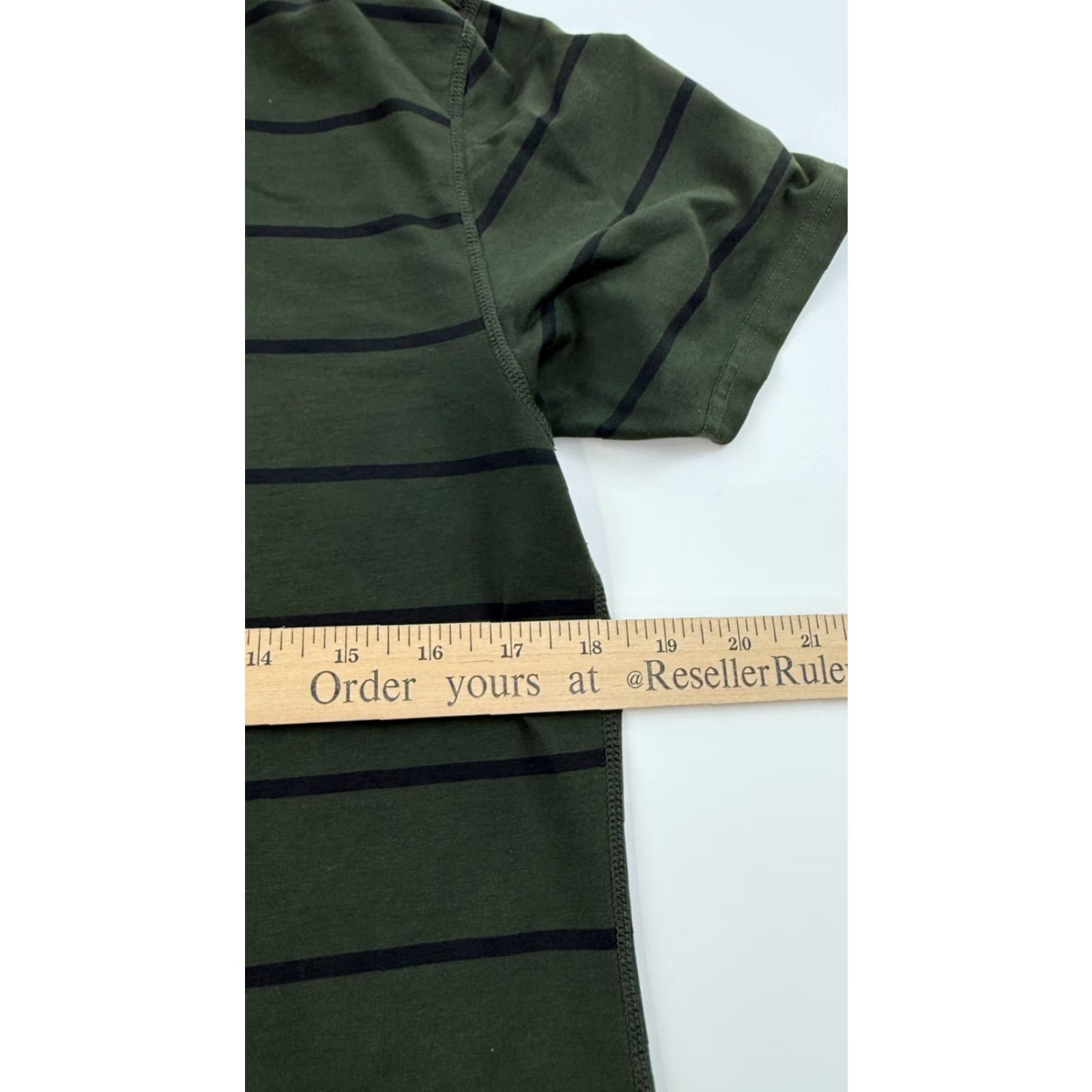 Vintage BYLT Slim Fit T-Shirt Mens Medium Green Striped Short Sleeve Crew Neck Outdoor Size US M / EU 48-50 / 2 - 8 Thumbnail