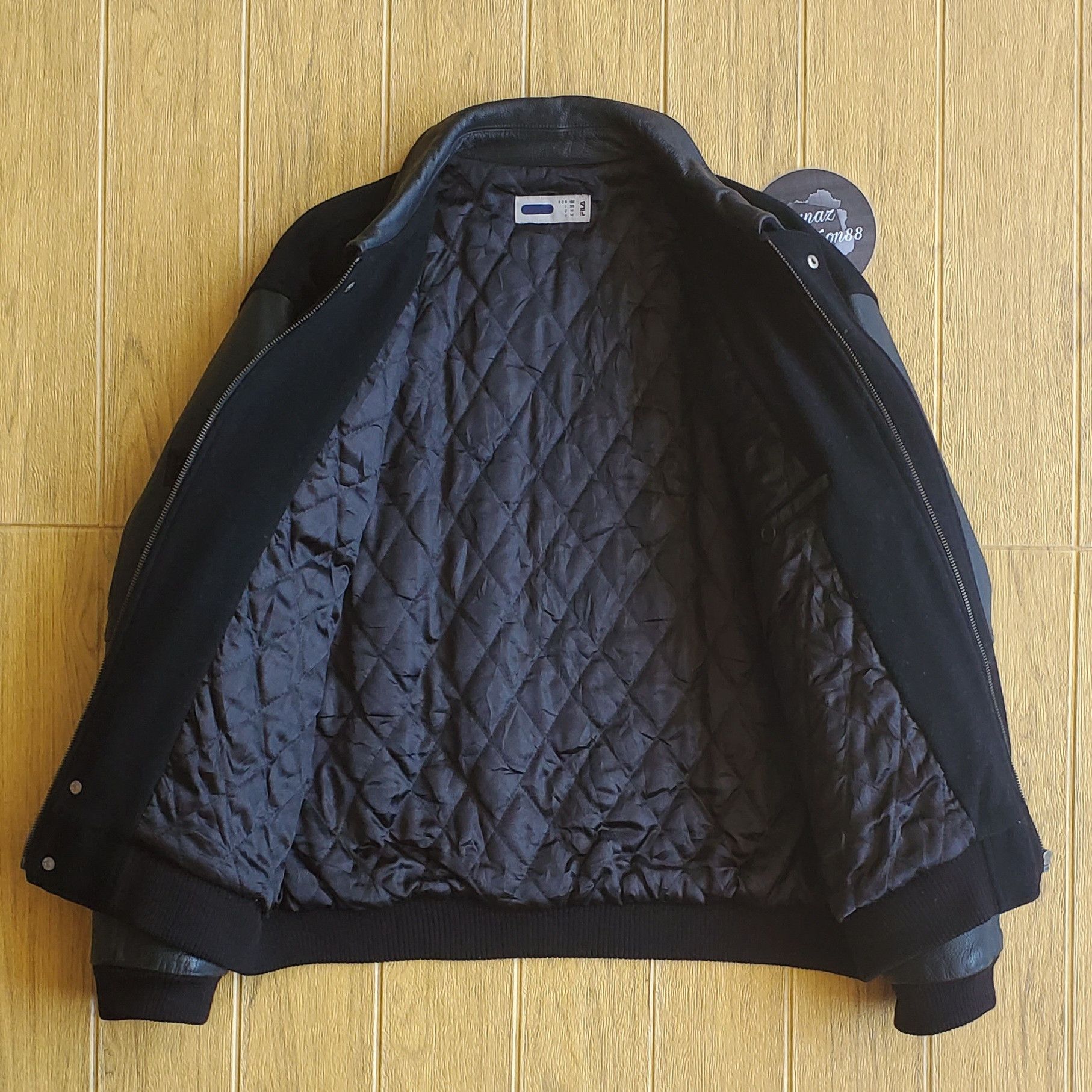 Fila Vintage 90s FILA Sleeve Leather Wool Varsity Jacket Size US M / EU 48-50 / 2 - 6 Thumbnail