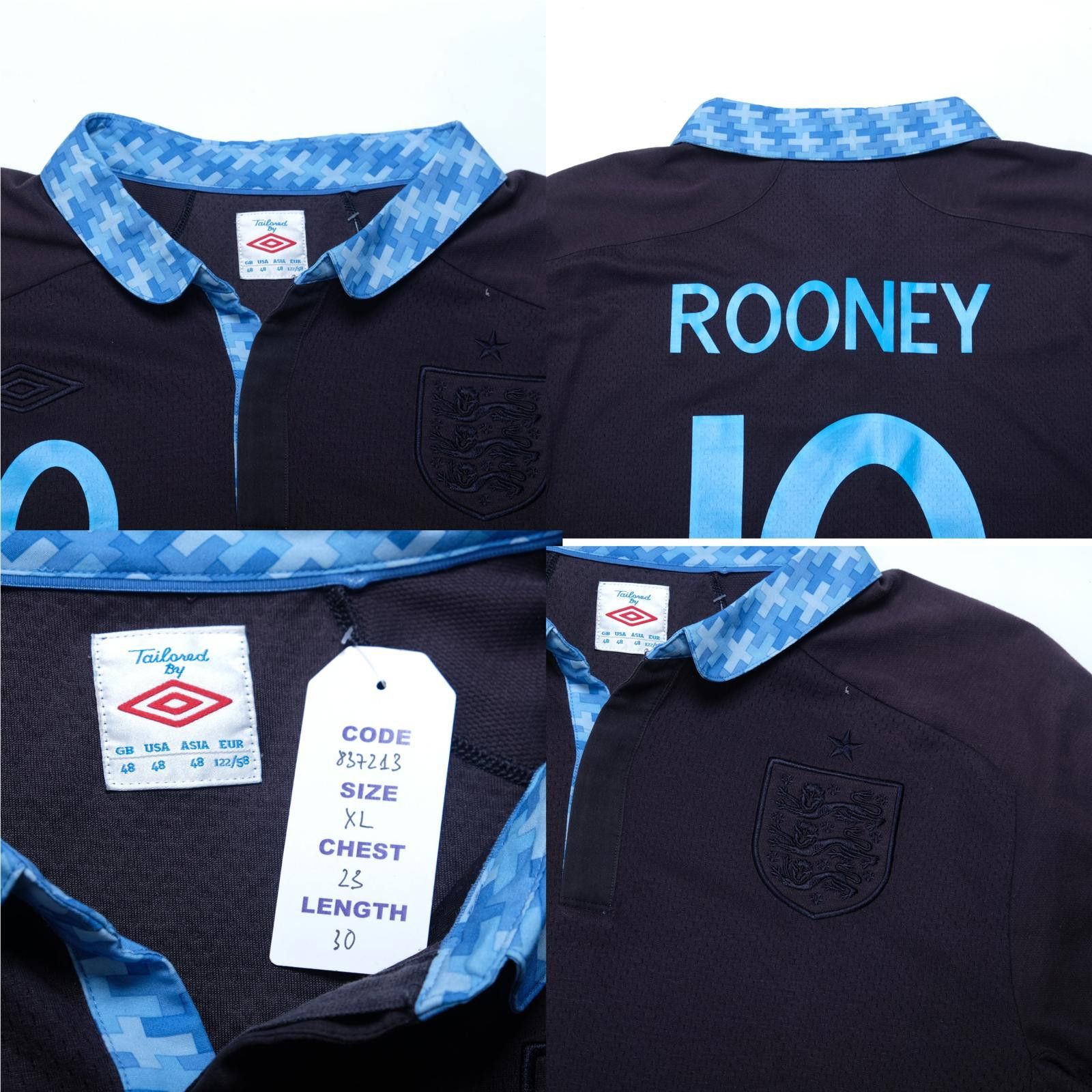 Umbro 2011/12 England Away Shirt Umbro Rooney (XL) Size US XL / EU 56 / 4 - 5 Thumbnail