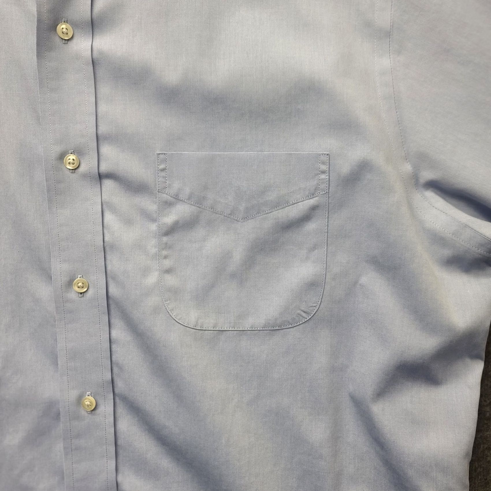 Brooks Brothers Brooks Brothers Shirt Mens 17-4/5 Regent Tailored Fit Non Iron Blue Dress Shirt Blue Button-Up Long Sleeve Casual Business Men Regular Size 17-4/5 Size 46R - 6 Thumbnail