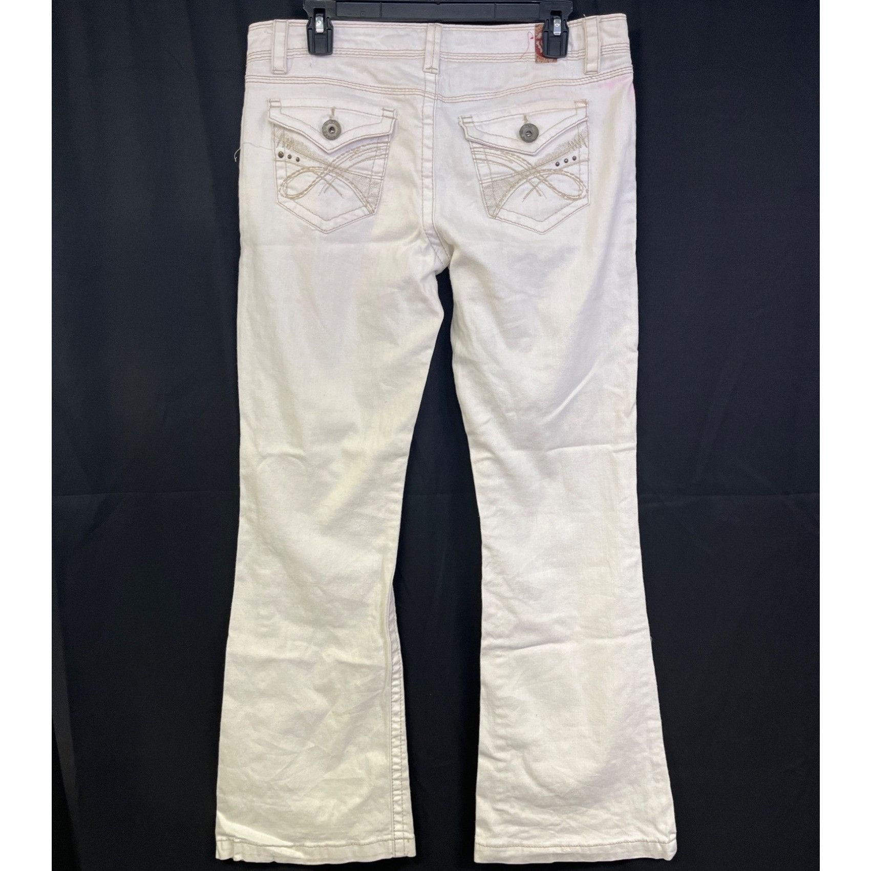 Other Wallflower Vintage Women's White Pants/Flared Jeans Sz 13 SK Size 32" / US 10 / IT 46 - 3 Thumbnail