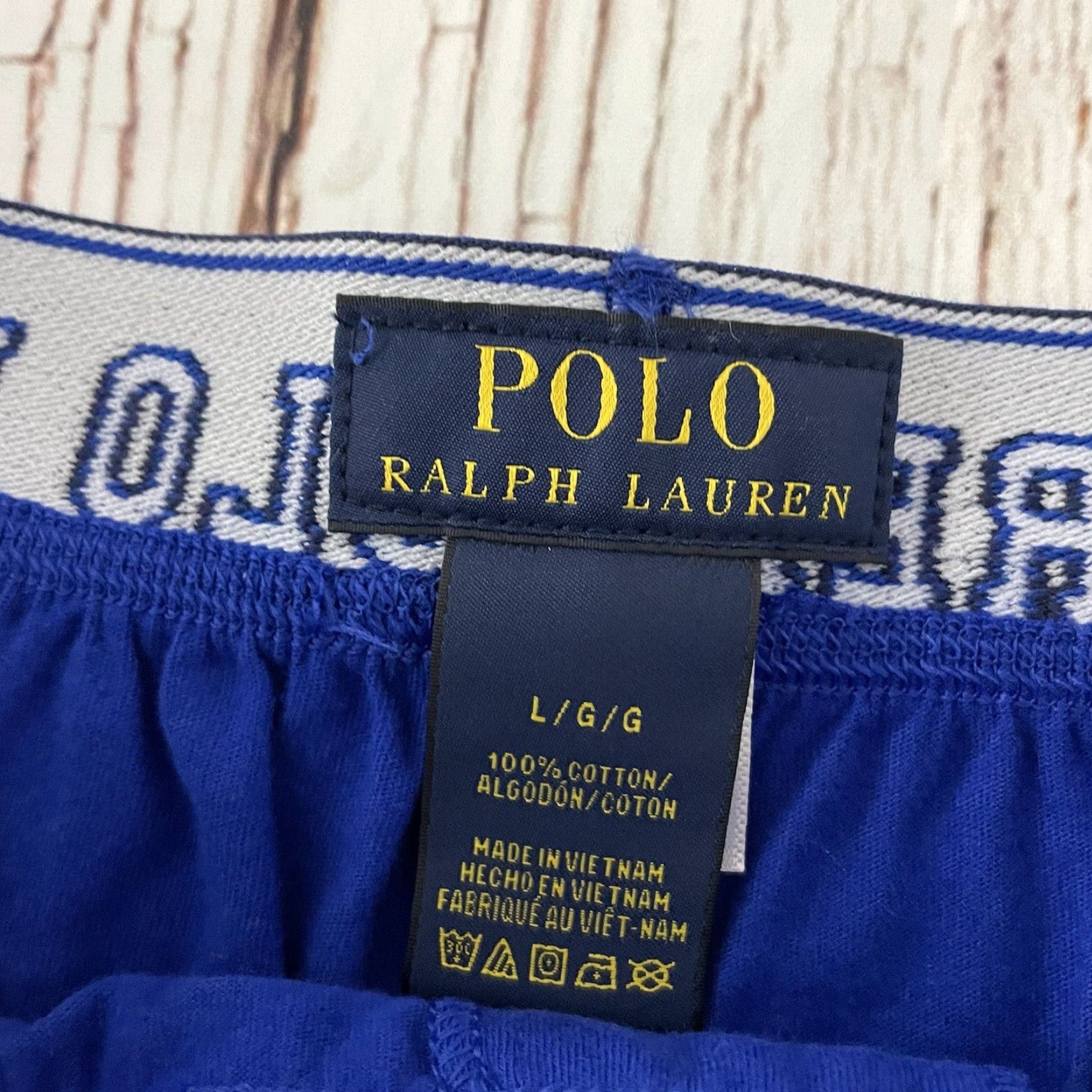 Polo Ralph Lauren Polo Ralph Lauren Boxer Lounge Shorts Men's Large Solid Blue Size US L / EU 52-54 / 3 - 4 Thumbnail
