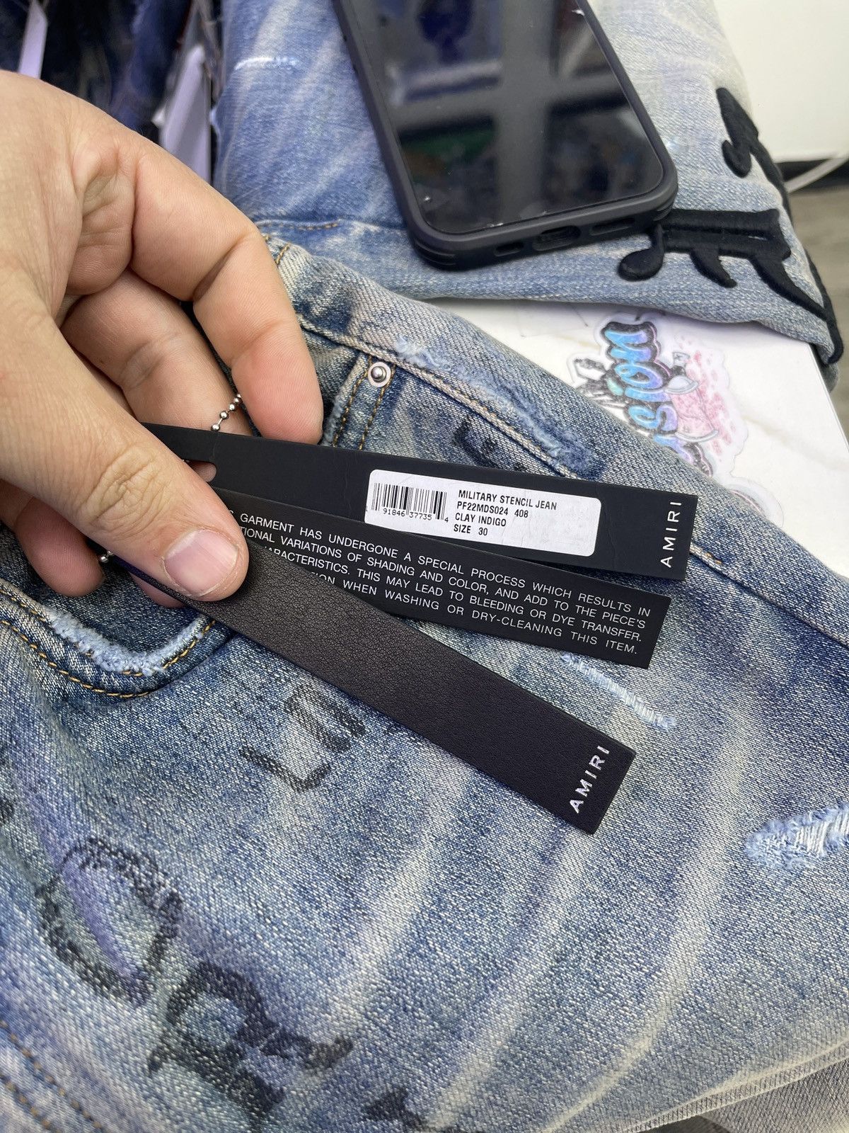 Amiri Amiri Military stencil jeans Size US 30 / EU 46 - 11 Thumbnail
