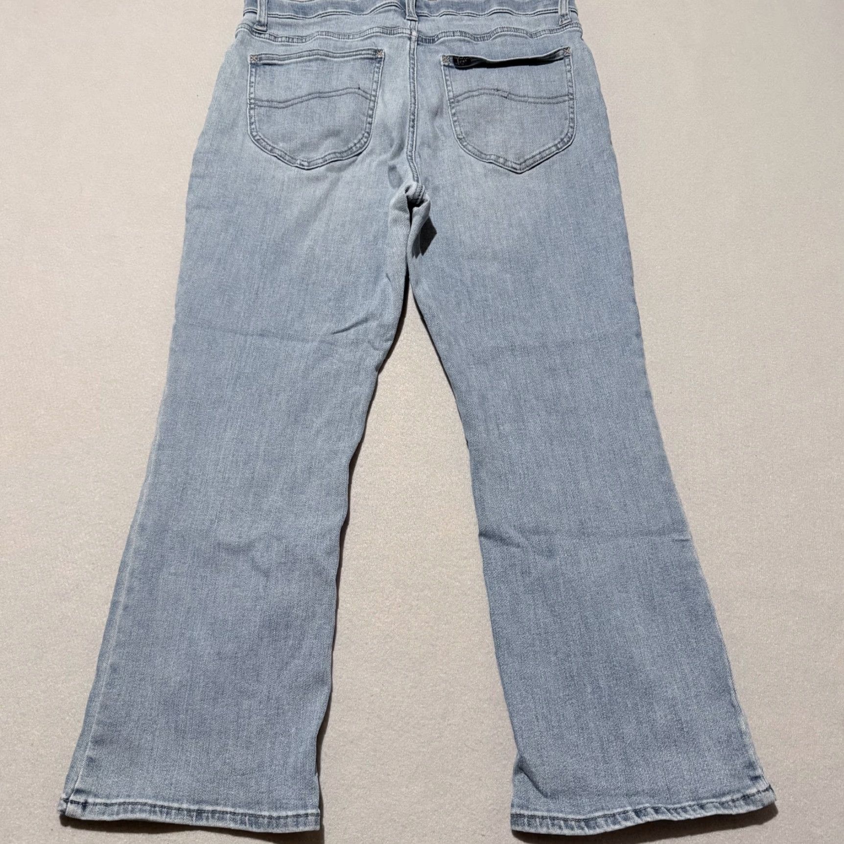 Lee Lee Jeans Jeans Women Blue Light Wash Denim Stretch Pocket Classic Straight Zip Fly 14M Size 36" / US 14 / IT 50 - 2 Thumbnail