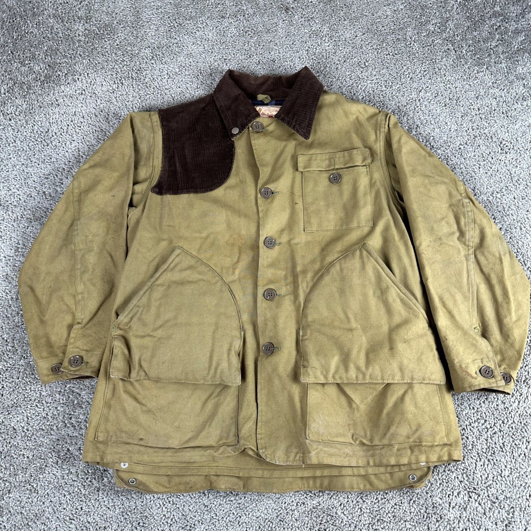 Vintage VINTAGE Allen Sportwear Hunting Jacket Mens 42 Canvas Corduroy Game Bag 60s Size US XS / EU 42 / 0 - 2 Thumbnail