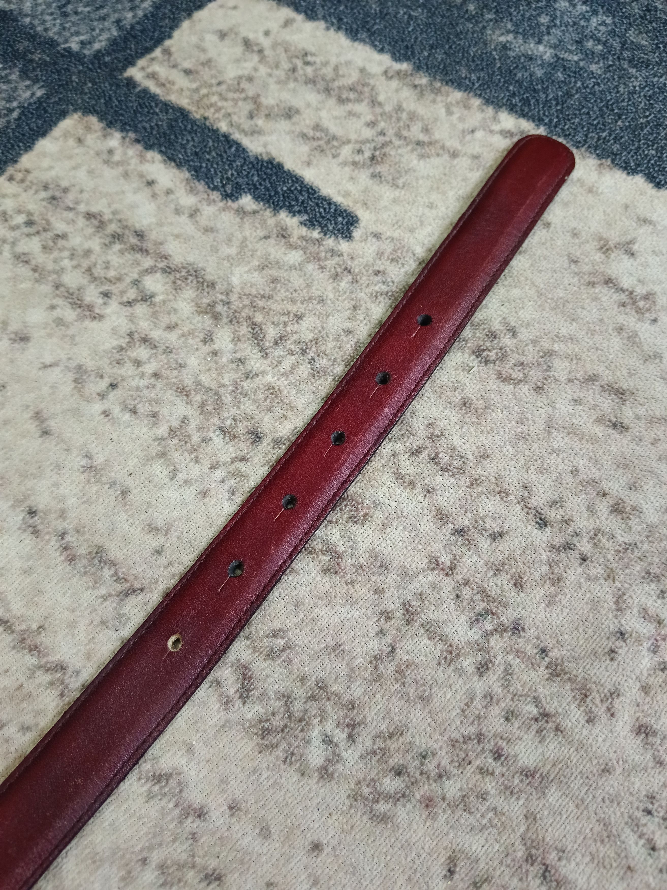 Etienne Aigner ETIENNE AIGNER MEROON LEATHER BELT Size ONE SIZE - 3 Thumbnail