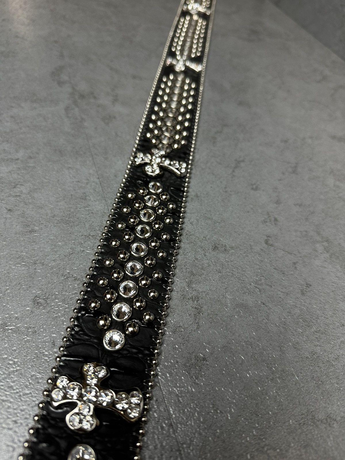 B.B. Simon BB Simon Swarovski Cross Belt Size 32 - 6 Thumbnail