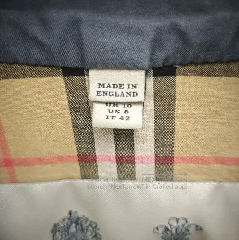 Burberry Burberry Gray Cotton Mid-Length Trench Coat. Size L / US 10 / IT 46 - 2 Thumbnail