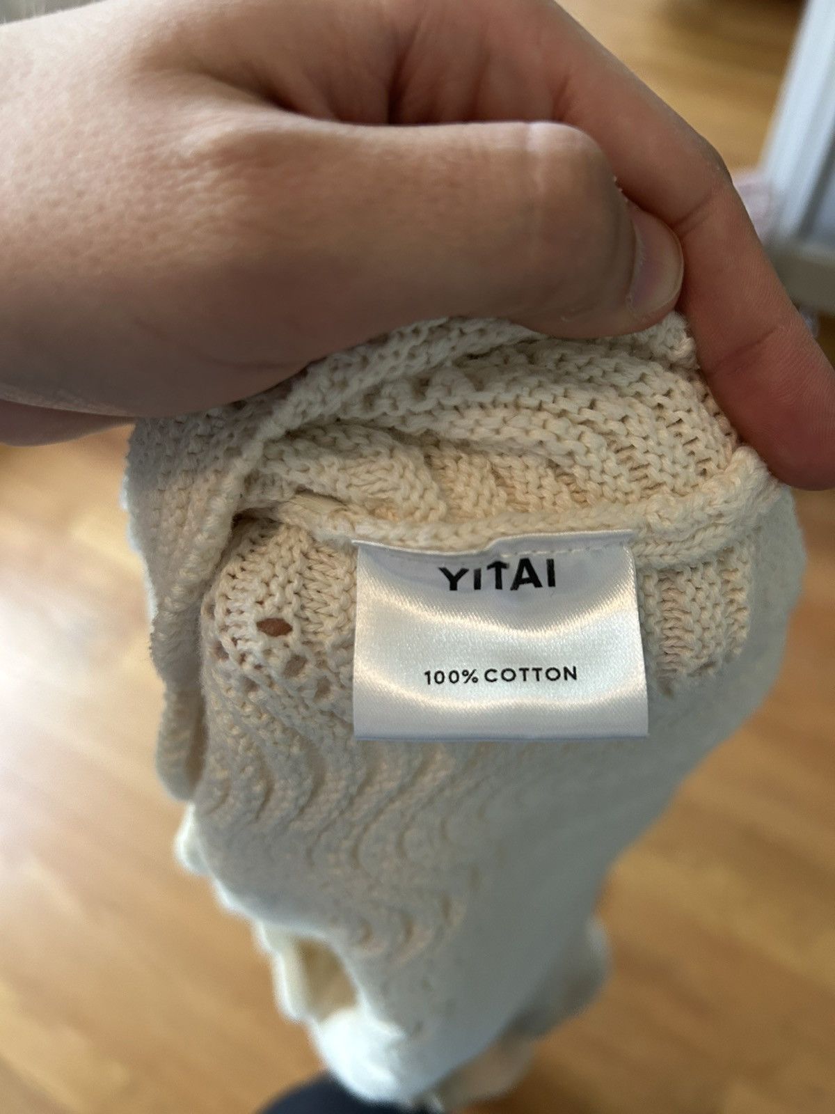 YITAI Yitai Shale Stitch Button Up White/Cream (Mens M) Size US M / EU 48-50 / 2 - 4 Thumbnail
