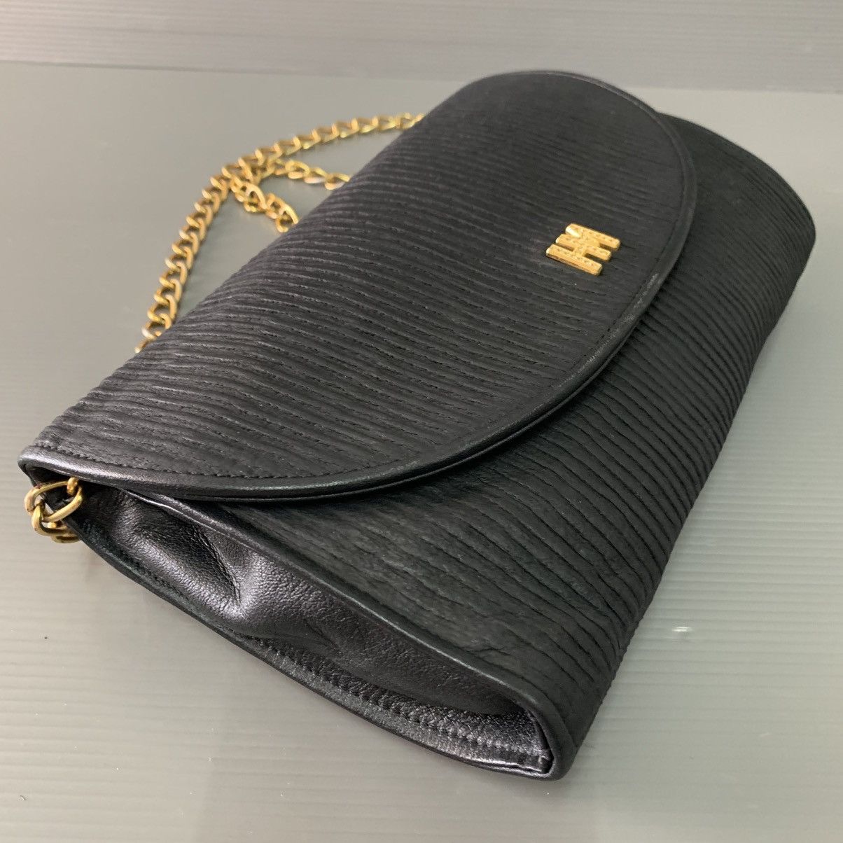 Hanae Mori 🔥‼️FAST SALE‼️🔥Authentic Hanae Mori Leather Chain Shoulder Bag Size ONE SIZE - 3 Thumbnail